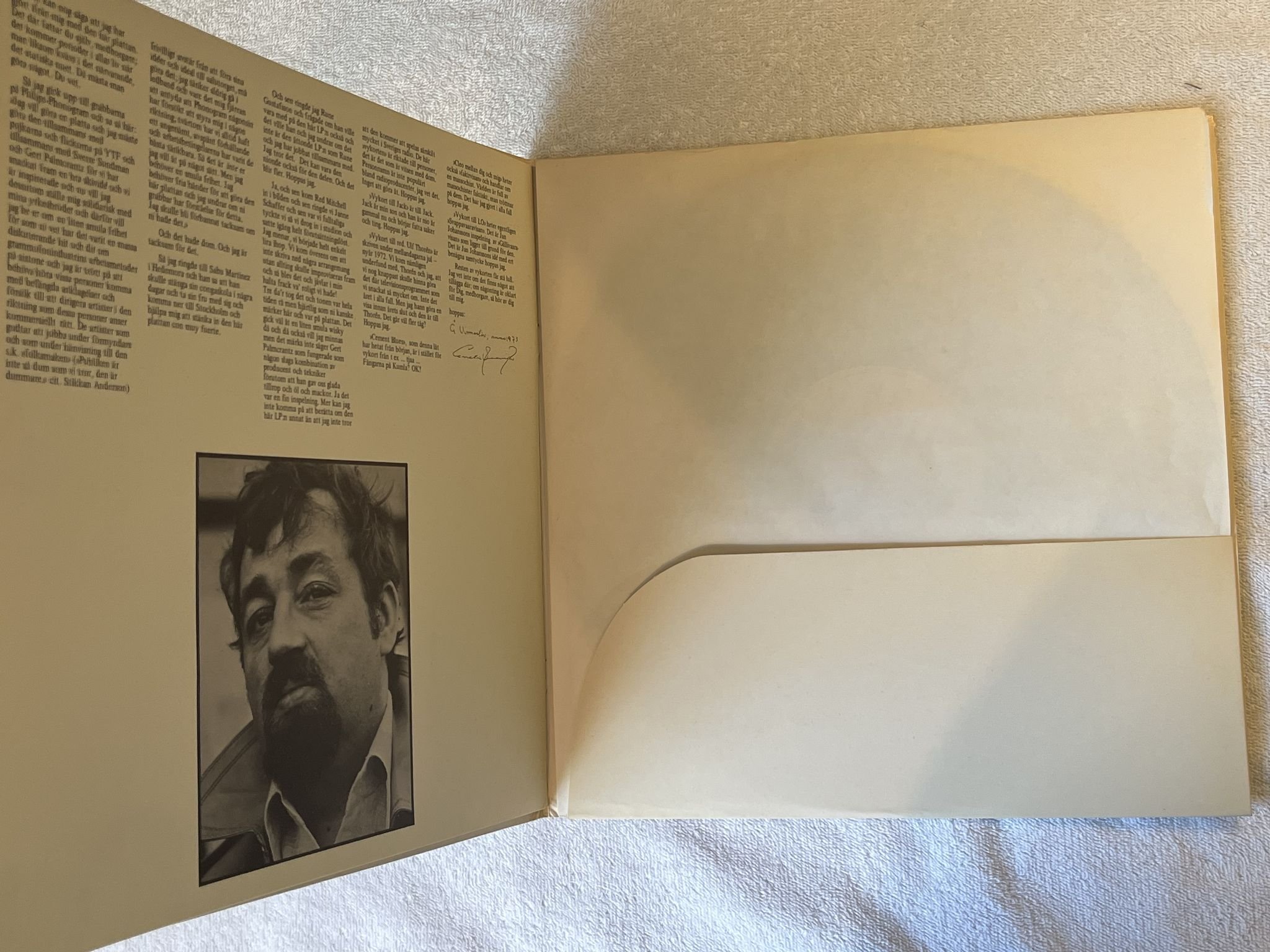 Omslagsbild för skivan CORNELIS VREESWIJK i stället för vykort LP -73 YTF EFG 7335