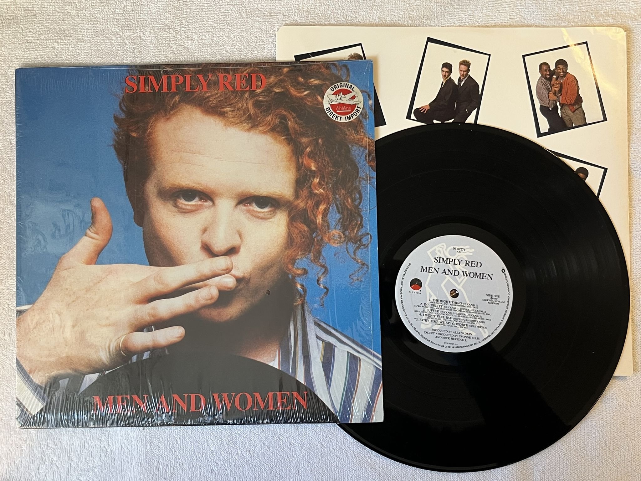 Omslagsbild för skivan SIMPLY RED men and women LP -87 Can ELEKTRA 9607271