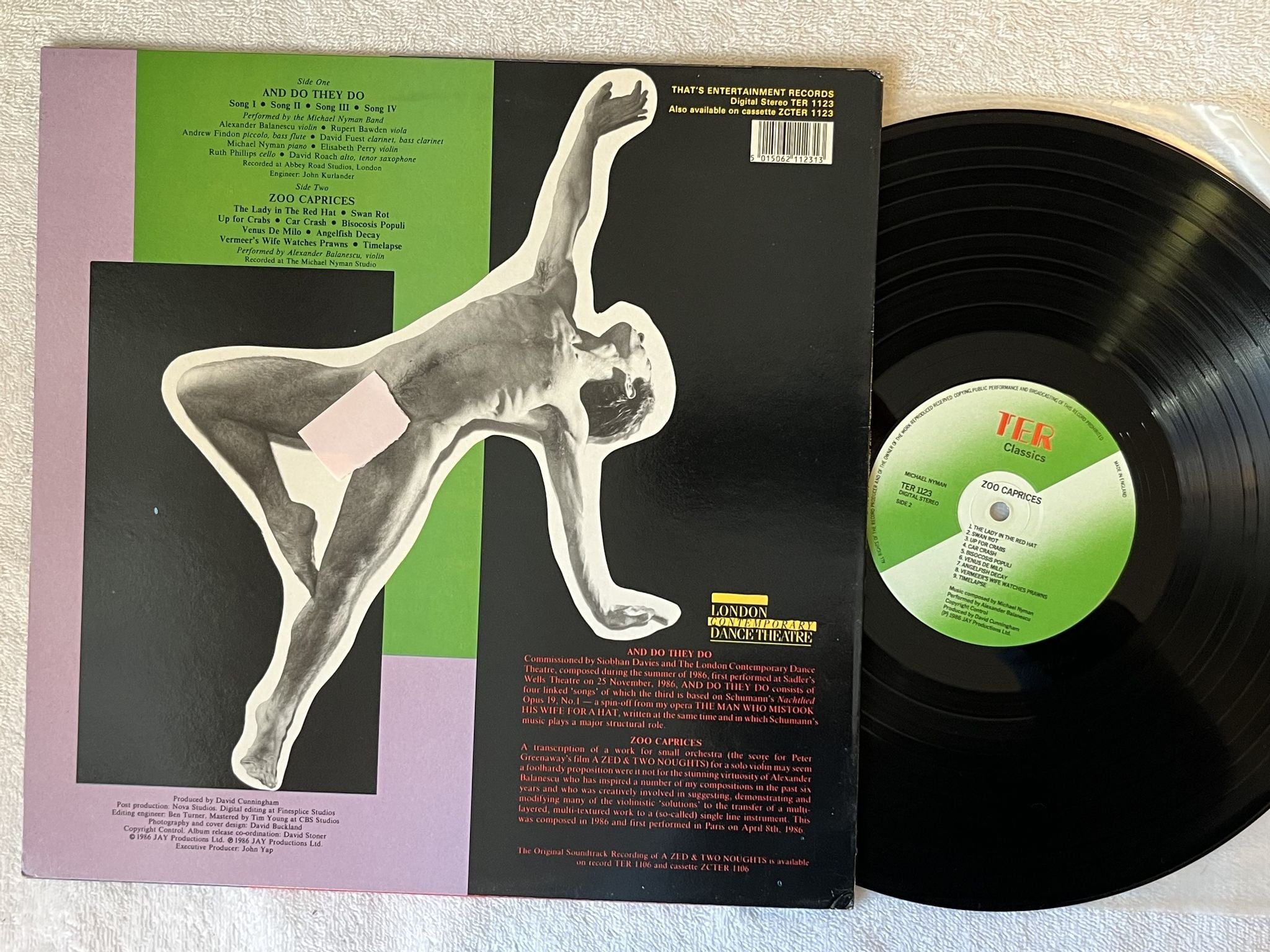 Omslagsbild för skivan MICHAEL NYMAN And Do They Do / Zoo Caprices LP -86 UK TER 1123