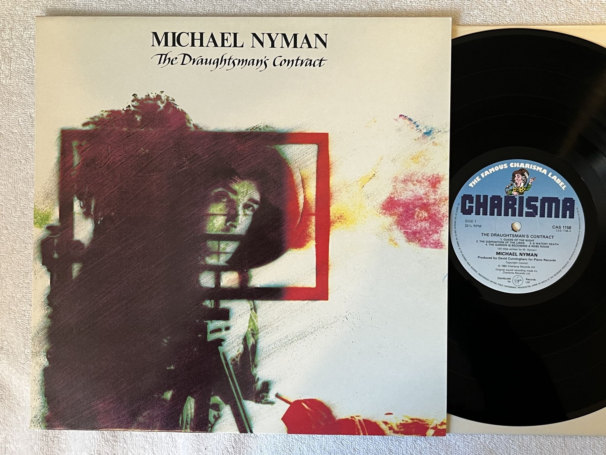 Omslagsbild för skivan MICHAEL NYMAN The Draughtsman's Contract LP -82 UK CHARISMA CAS 1158