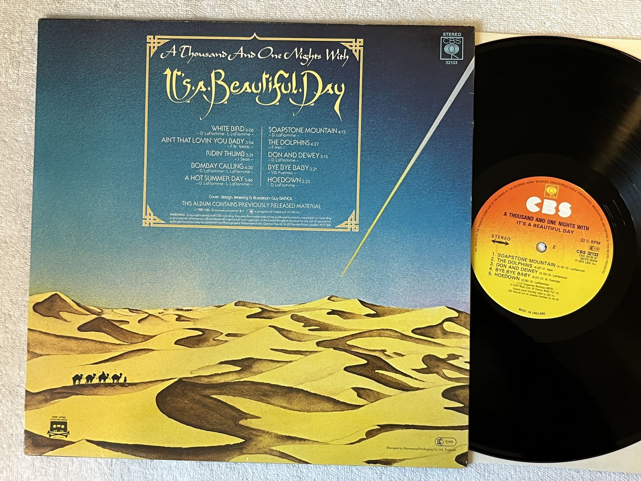 Omslagsbild för skivan IT'S A BEAUTIFUL DAY A Thousand And One Nights LP -73/81 UK CBS 32133