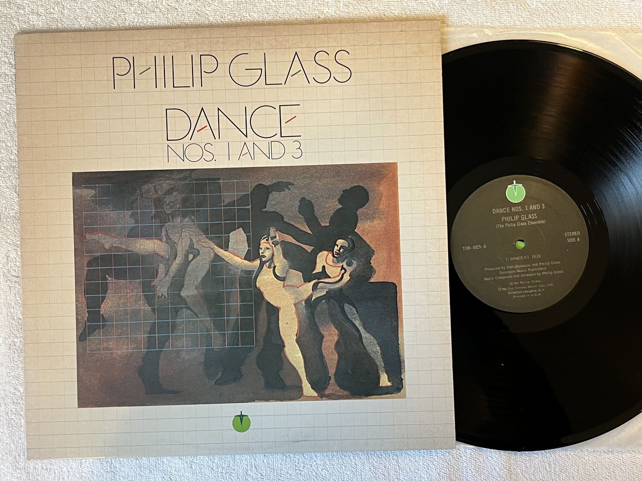 Omslagsbild för skivan PHILIP GLASS Dance Nos. 1 And 3 LP -80 US TOMATO TOM-8029