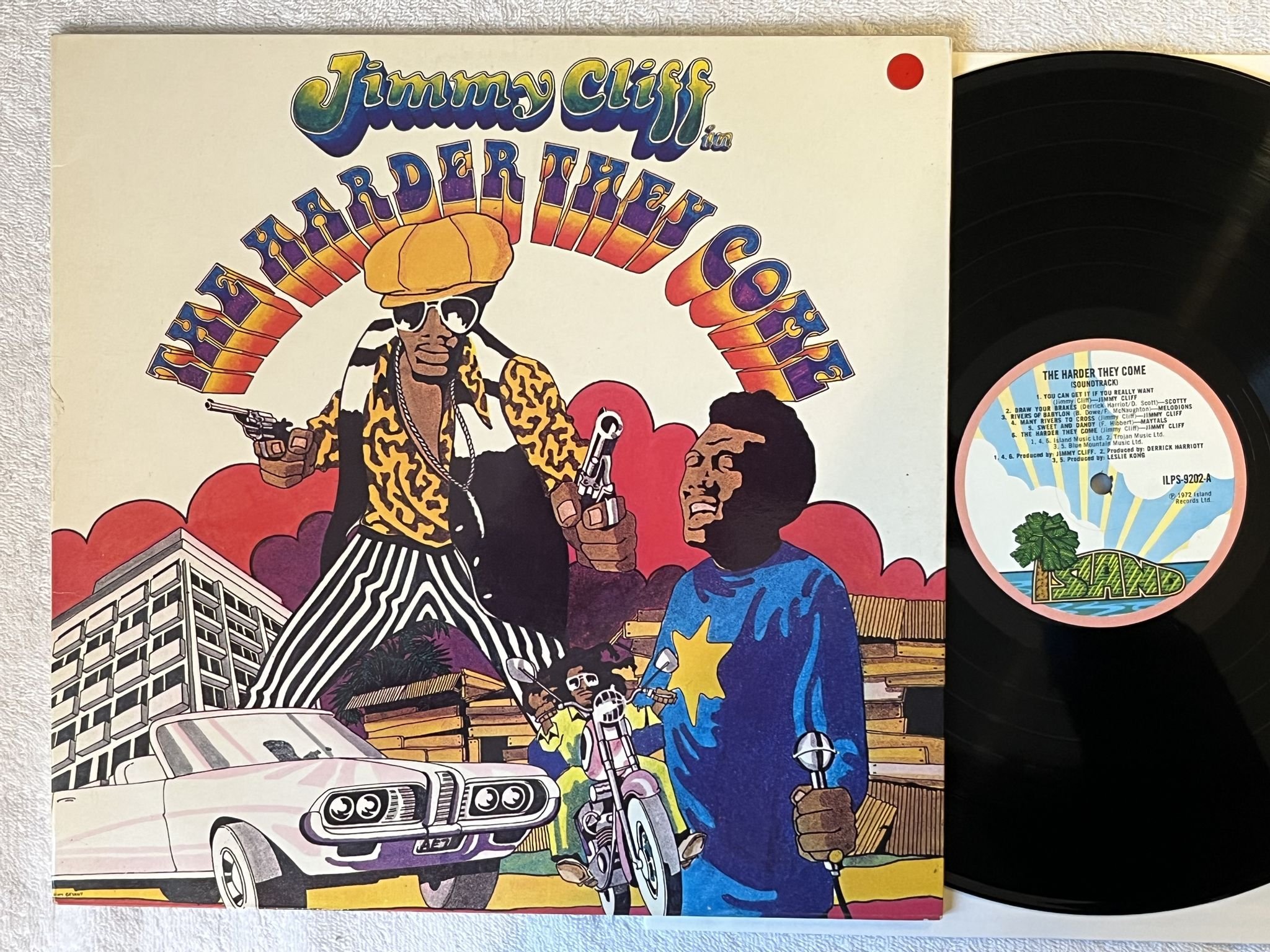 Omslagsbild för skivan V/A The harder they come LP -72 UK ISLAND ILPS 9202 *** CLASSIC ***