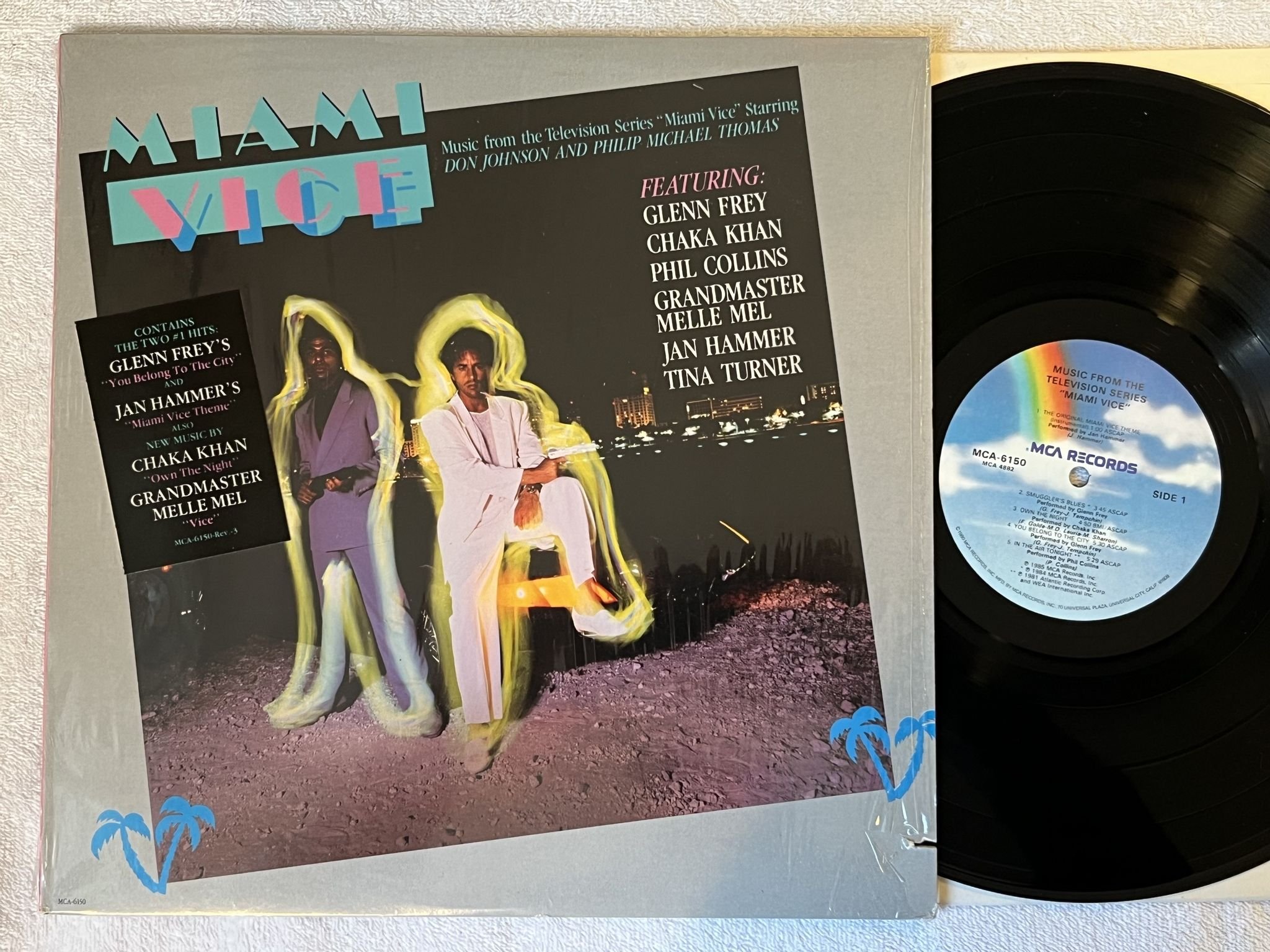 Omslagsbild för skivan V/A Miami Vice LP -85 US MCA MCA-6150