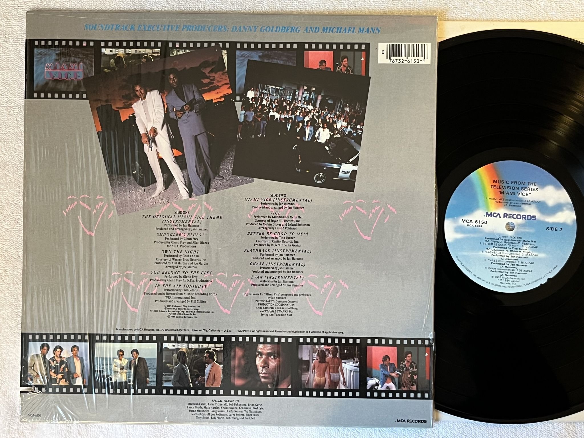 Omslagsbild för skivan V/A Miami Vice LP -85 US MCA MCA-6150