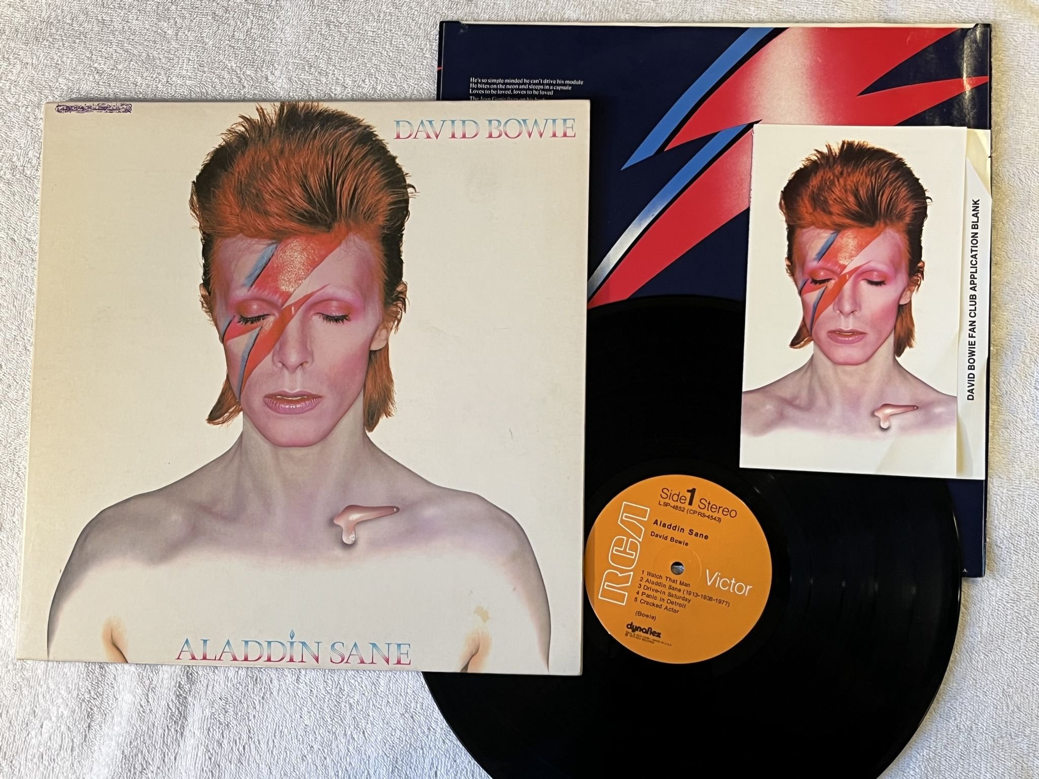Omslagsbild för skivan DAVID BOWIE aladdin sane LP -73 UK RCA LSP 4852