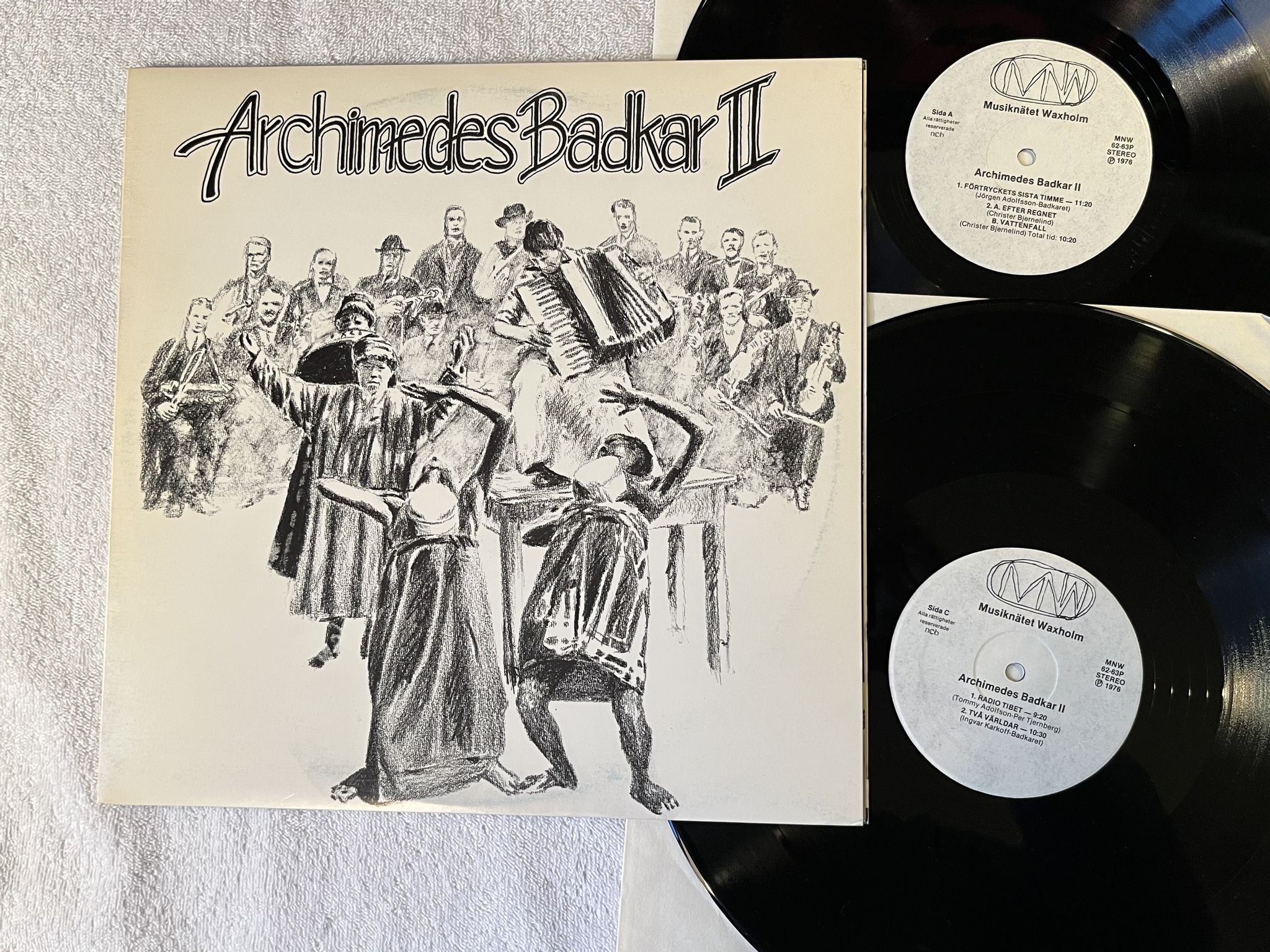 Omslagsbild för skivan ARCHIMEDES BADKAR II 2xLP -76 Swe MNW 62-63P