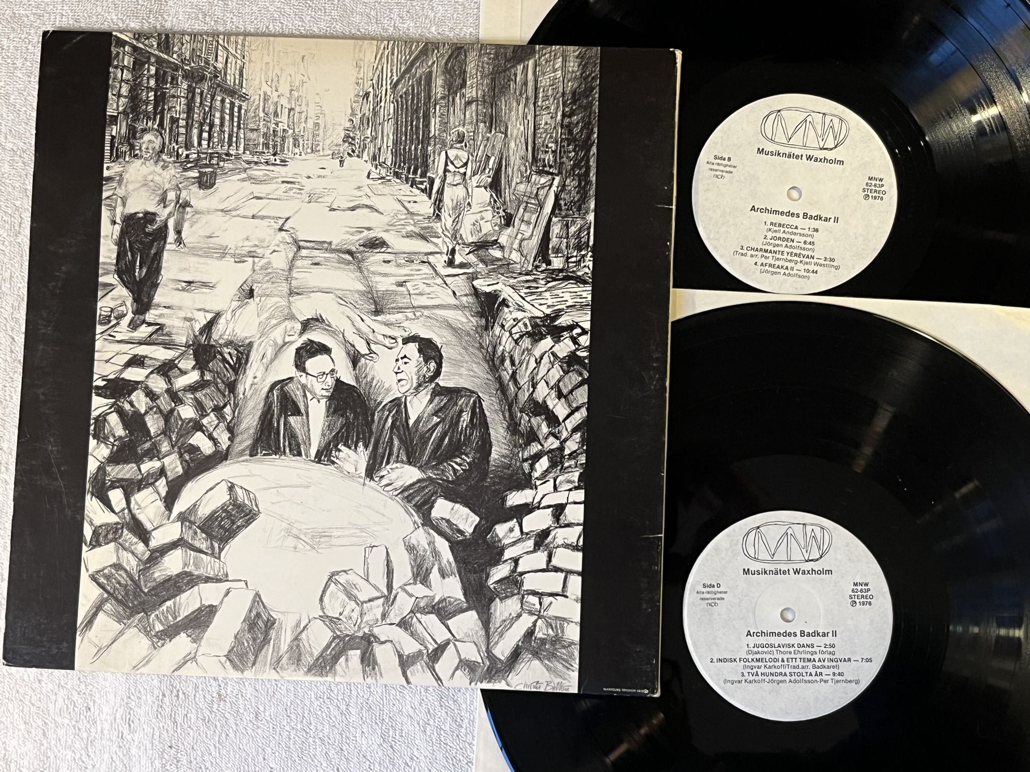 Omslagsbild för skivan ARCHIMEDES BADKAR II 2xLP -76 Swe MNW 62-63P