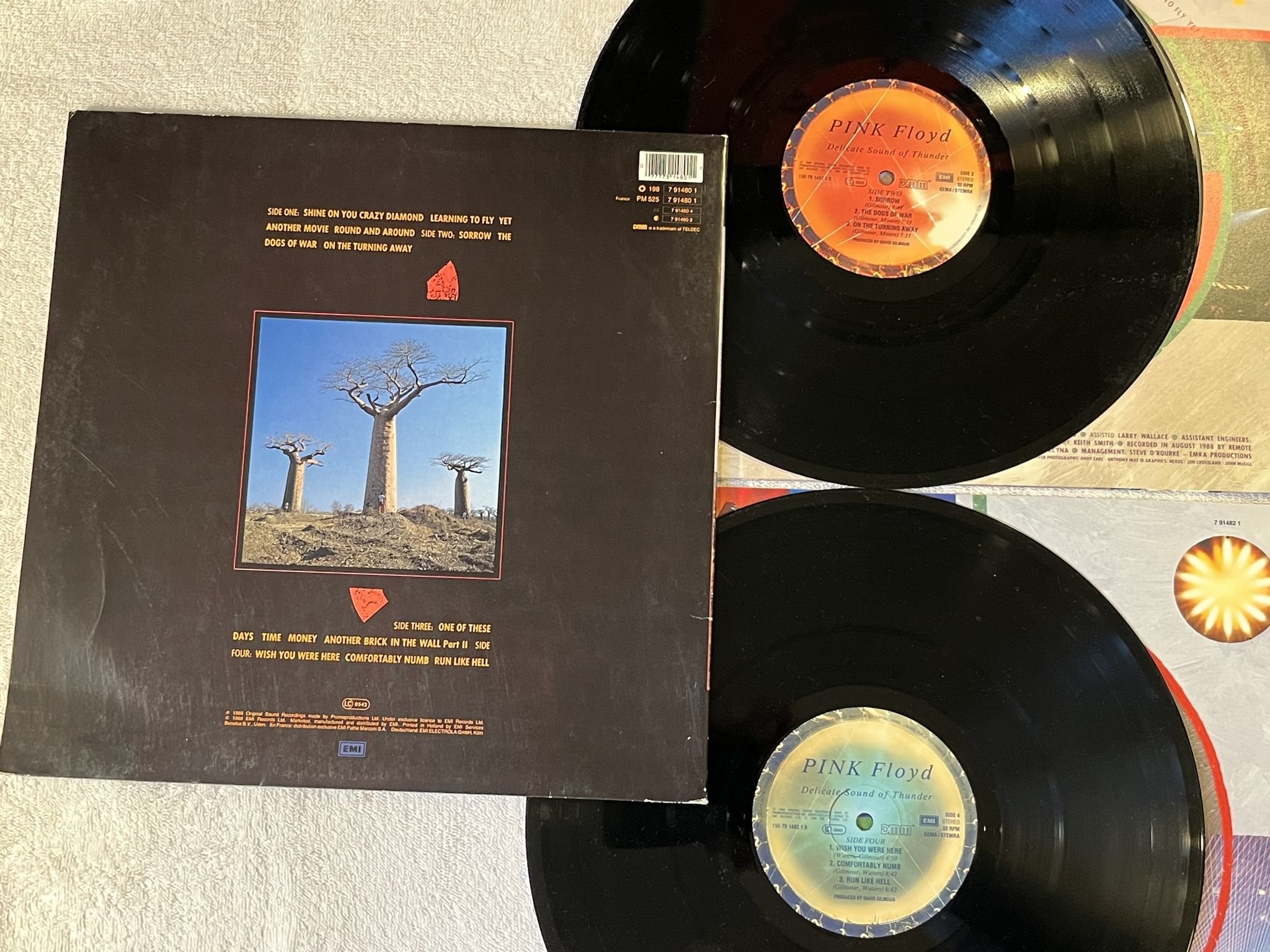 Omslagsbild för skivan PINK FLOYD delicate sound of thunder 2xLP -88 EMI 198-79 1482 1 DMM