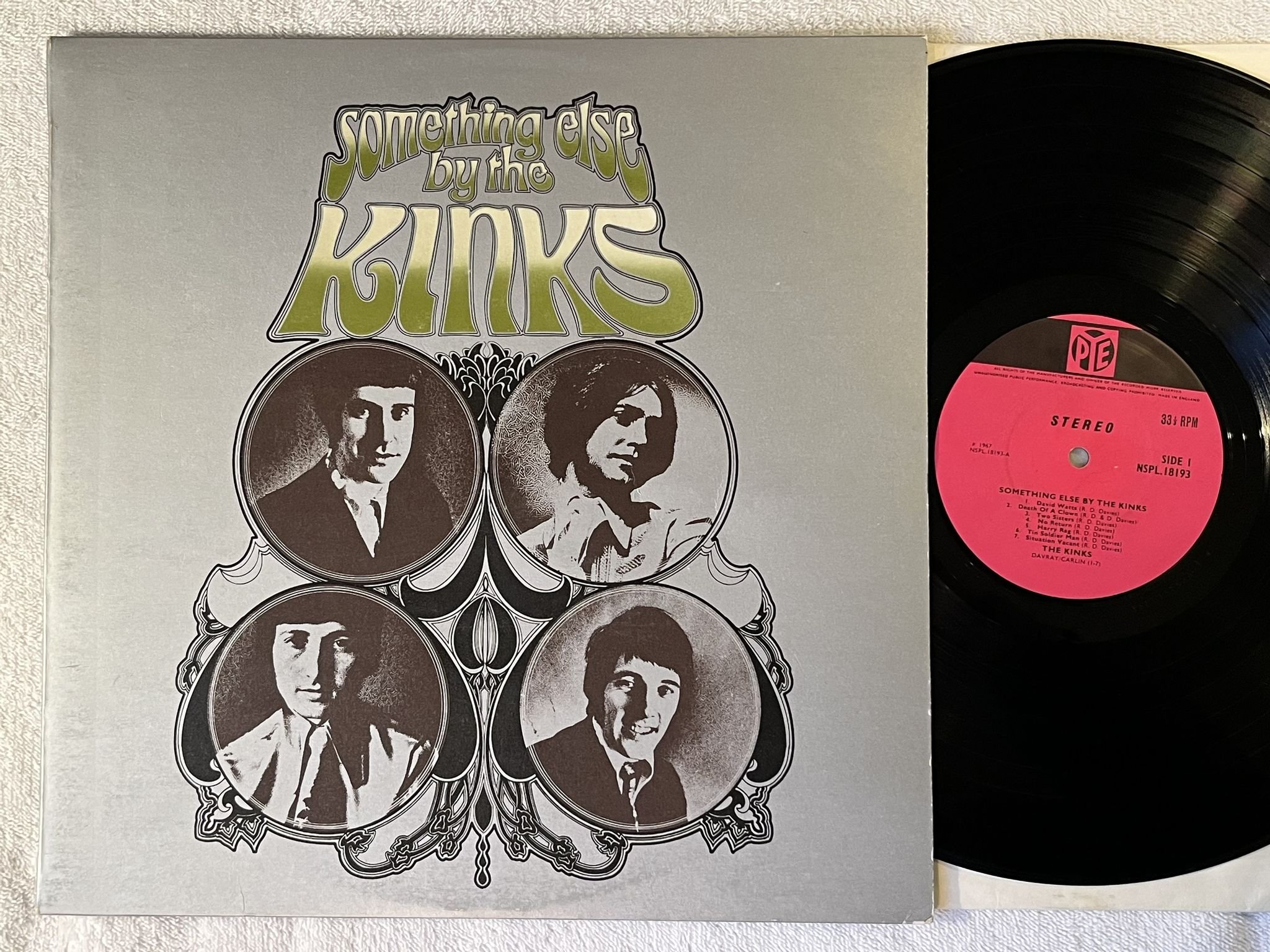 Omslagsbild för skivan KINKS something else by the Kinks LP -67 UK PYE NSPL 18193