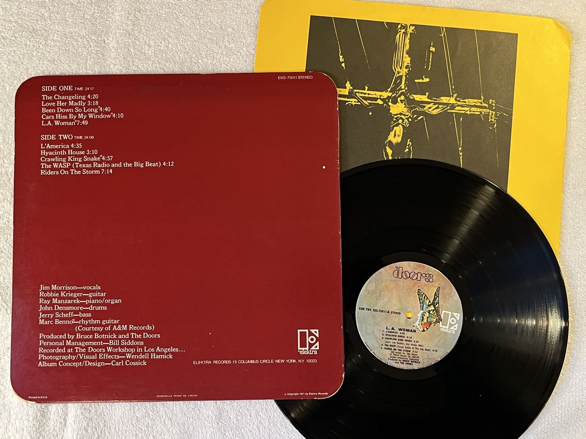 Omslagsbild för skivan THE DOORS L.A. Woman LP -71 US ELEKTRA EKS-75011