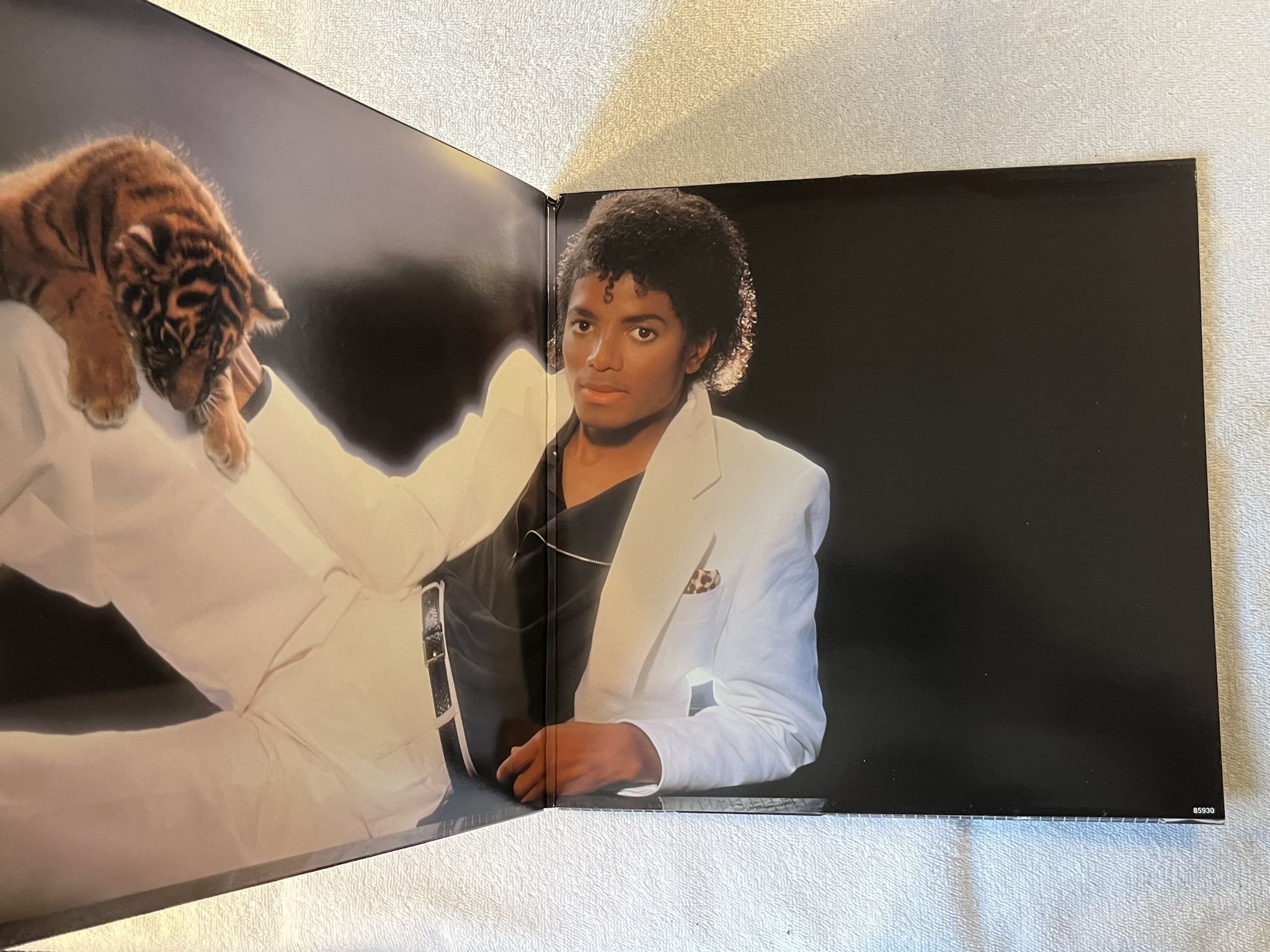 Omslagsbild för skivan MICHAEL JACKSON thriller LP -82 EPIC EPC 85930