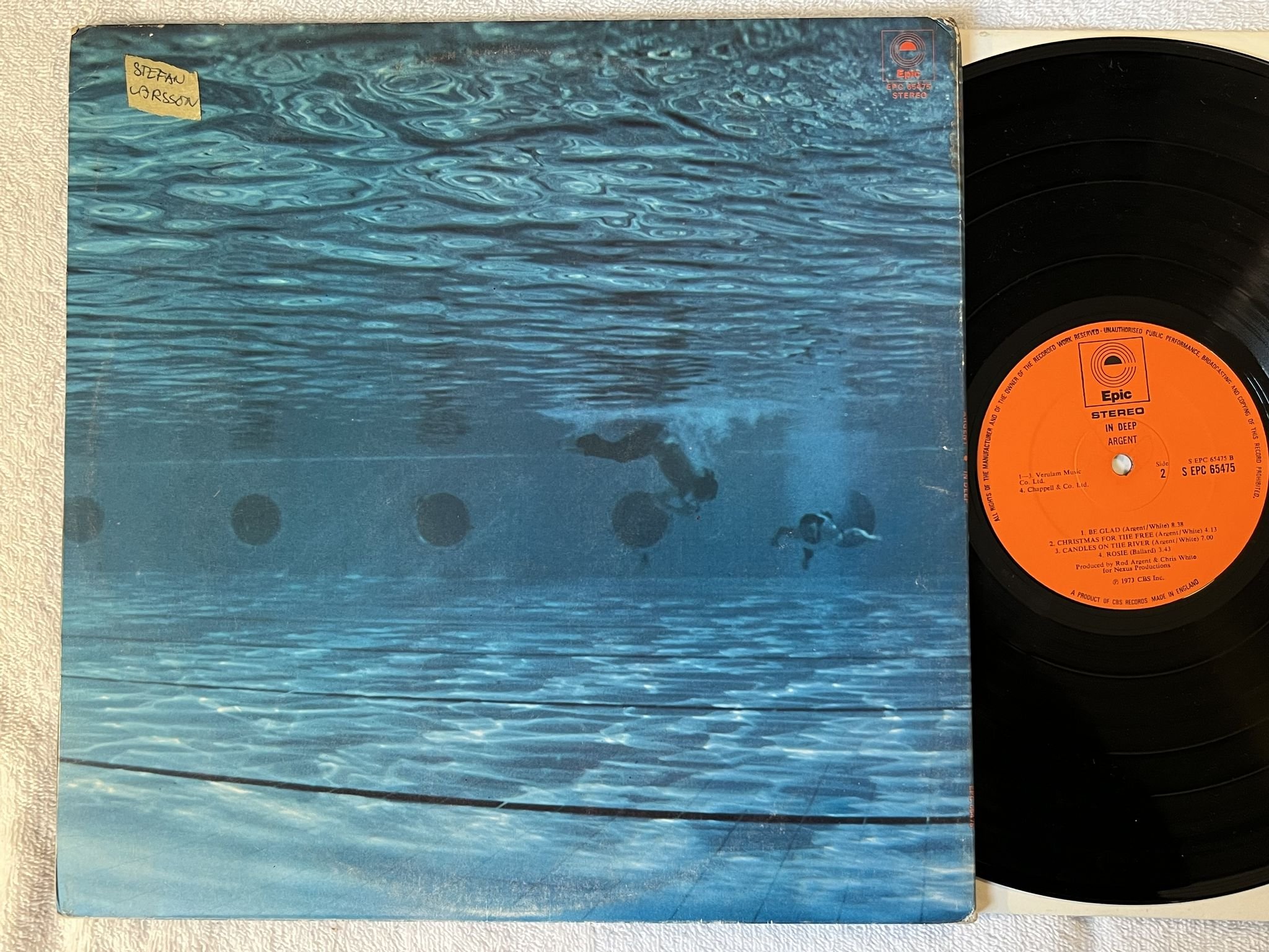 Omslagsbild för skivan ARGENT in deep LP -73 UK EPIC S EPC 65475