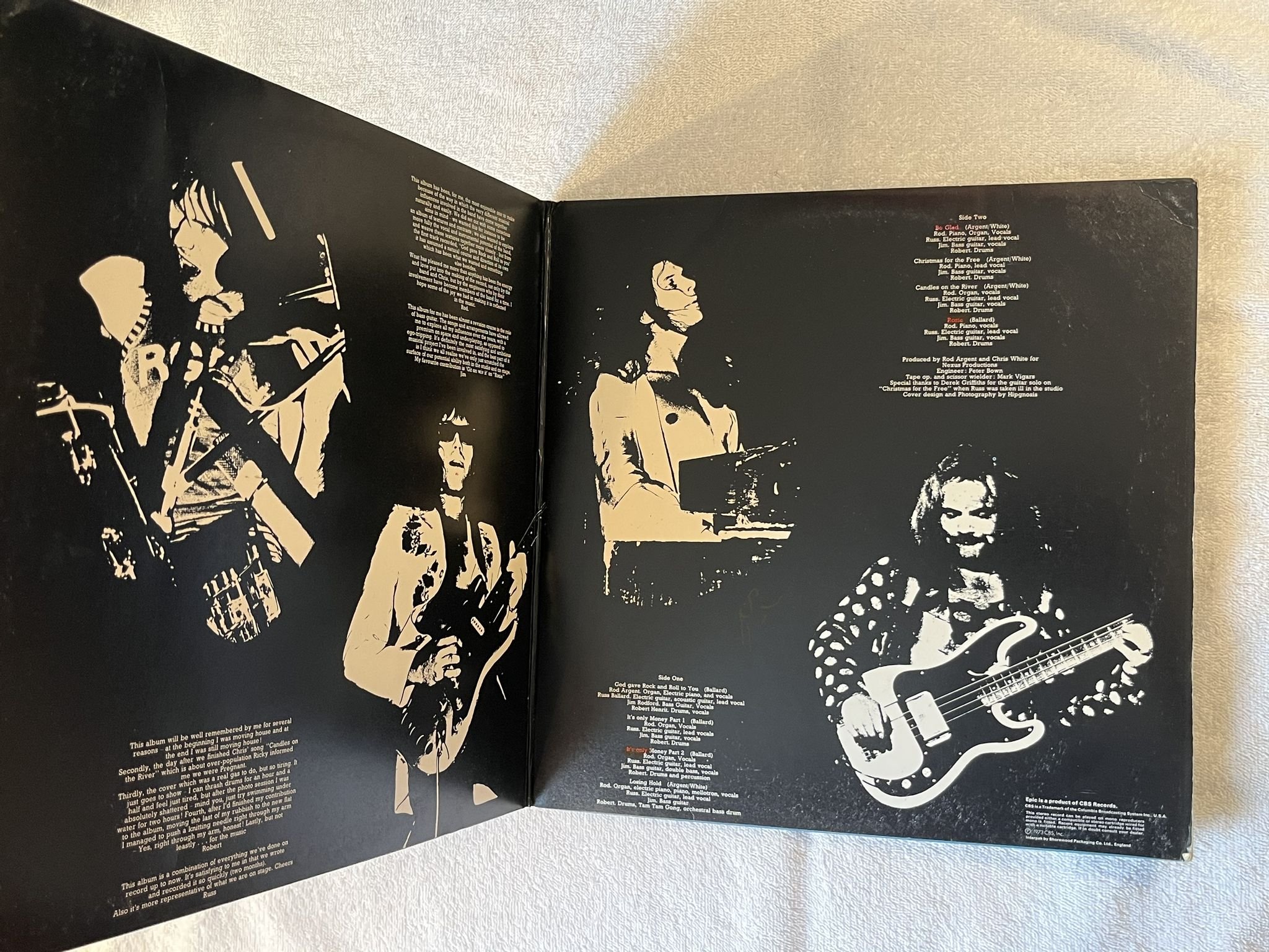 Omslagsbild för skivan ARGENT in deep LP -73 UK EPIC S EPC 65475