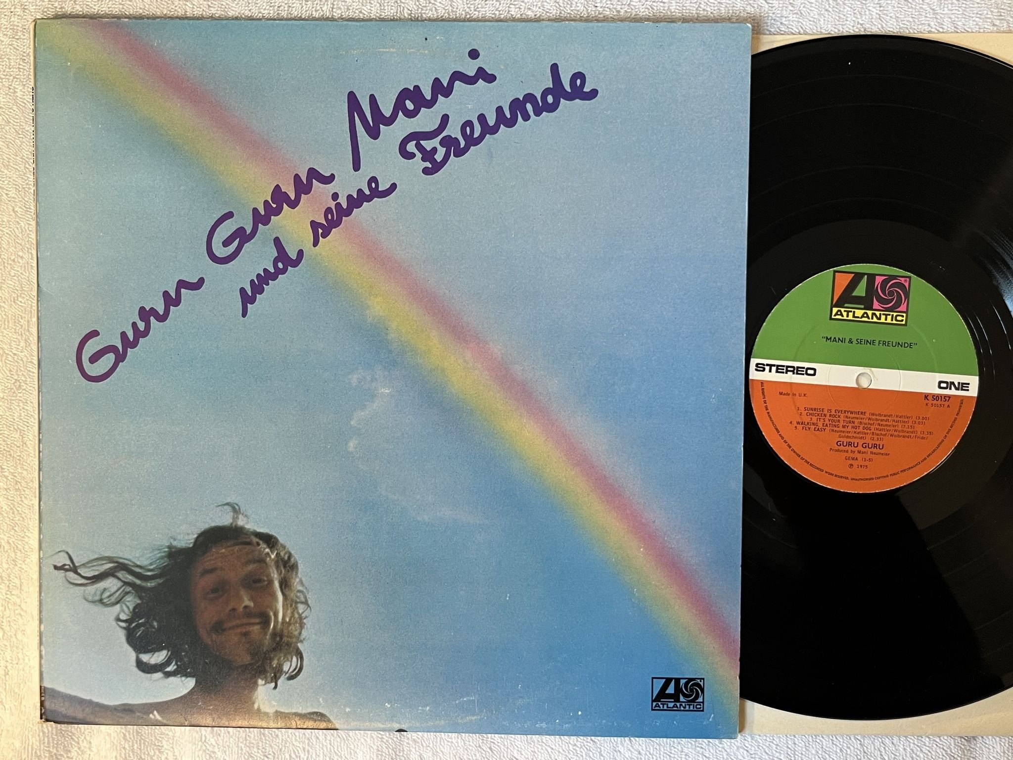 Omslagsbild för skivan GURU GURU Mani Und Seine Freunde LP -75 UK ATLANTIC K 50157
