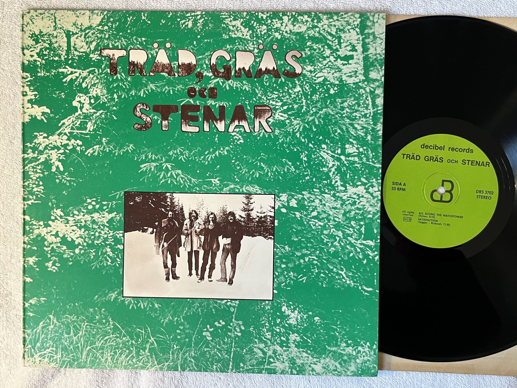 Omslagsbild för skivan TRÄD GRÄS OCH STENAR LP re Swe DECIBEL DRS 3702 *** SUPER RARE ***