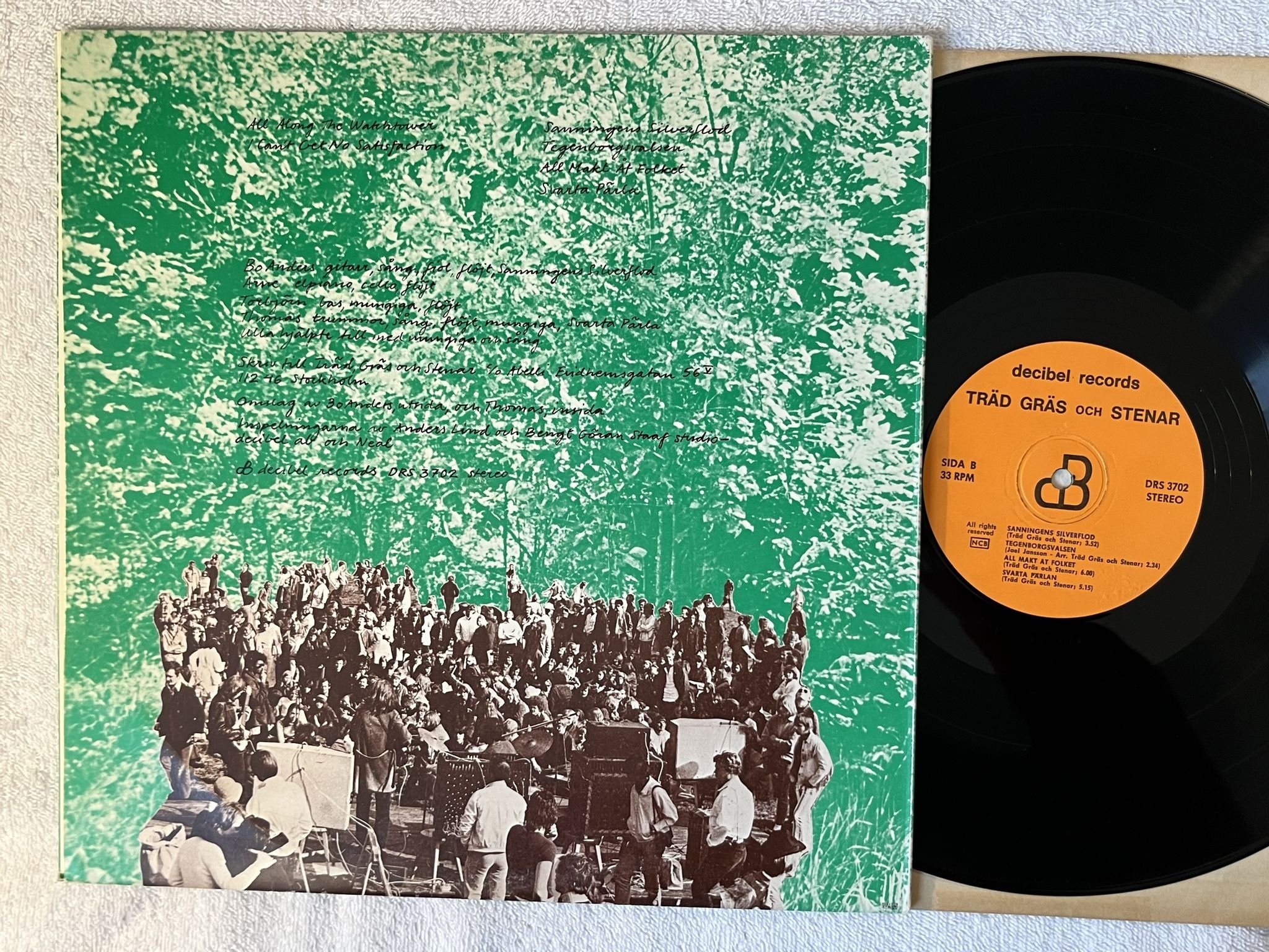 Omslagsbild för skivan TRÄD GRÄS OCH STENAR LP re Swe DECIBEL DRS 3702 *** SUPER RARE ***
