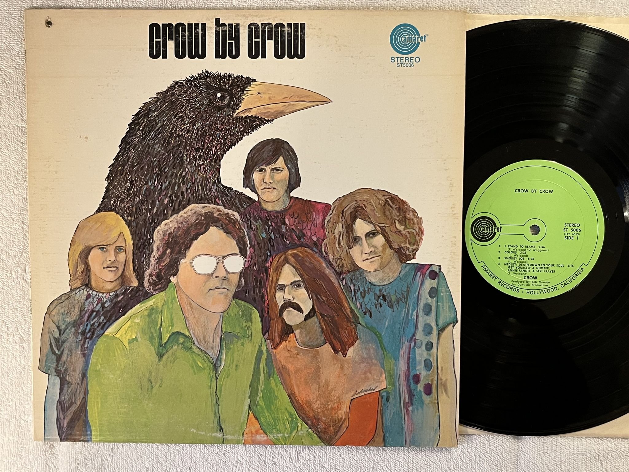 Omslagsbild för skivan CROW crow by crow LP -70 US AMARET ST 5006