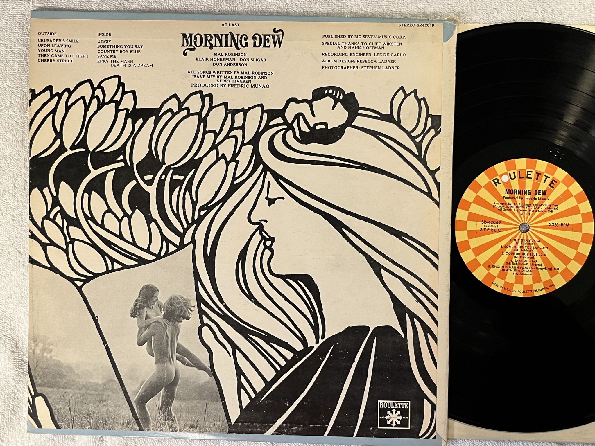 Omslagsbild för skivan MORNING DEW s/t LP -70 US ROULETTE SR-42049 *** RARE PSYCH ***