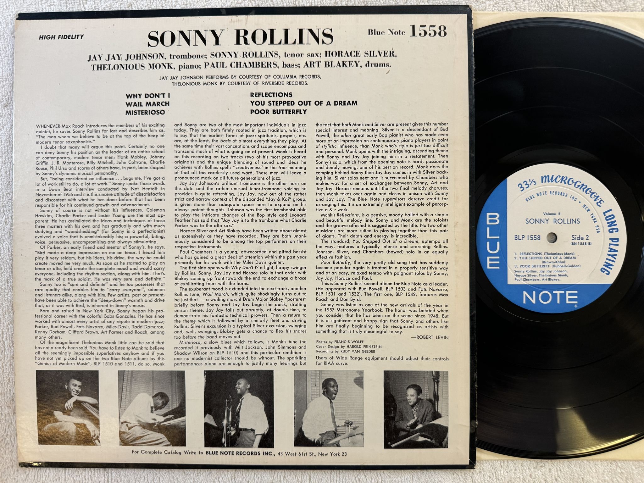 Omslagsbild för skivan SONNY ROLLINS volume 2 LP -57/62 US BLUE NOTE mono BLP 1558 *** NEW YORK ***