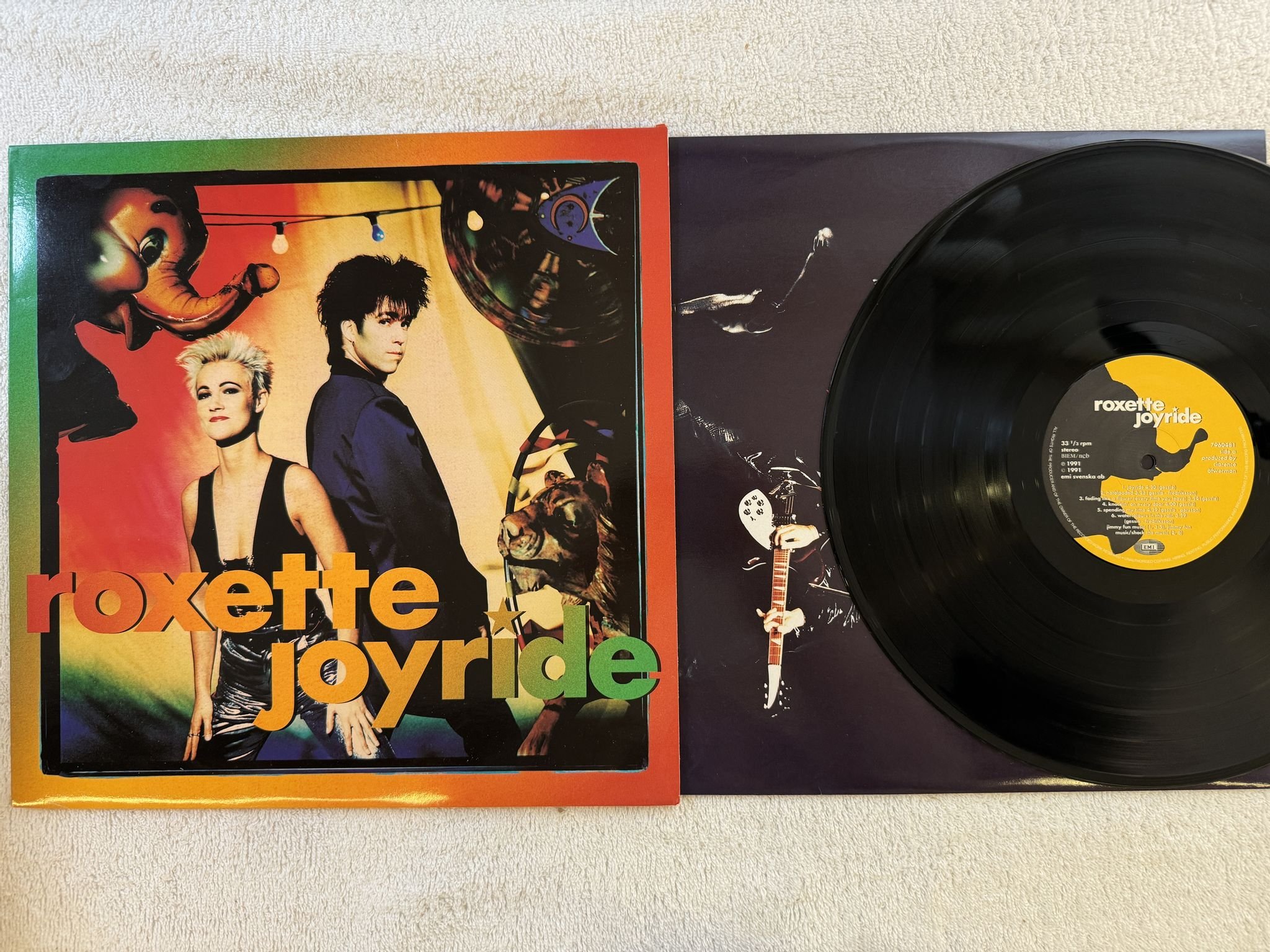 Omslagsbild för skivan ROXETTE joyride LP -91 Swe EMI 7960481