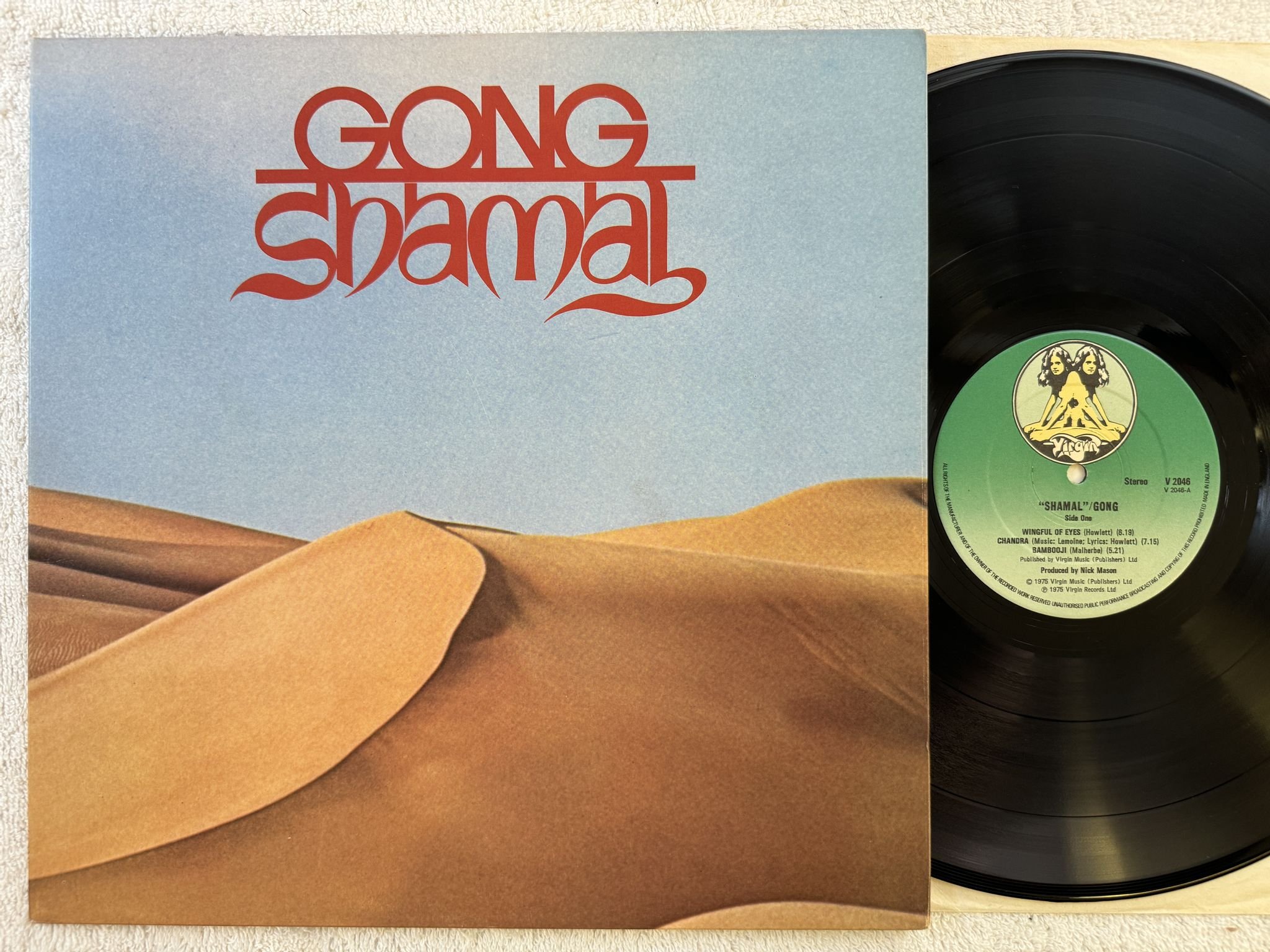 Omslagsbild för skivan GONG shamal LP -76 UK VIRGIN V2046 *** JAZZ-ROCK ***