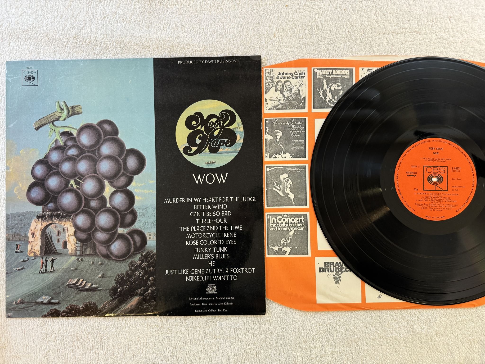 Omslagsbild för skivan MOBY GRAPE wow LP -68 UK CBS S 63271 *** Psych ***