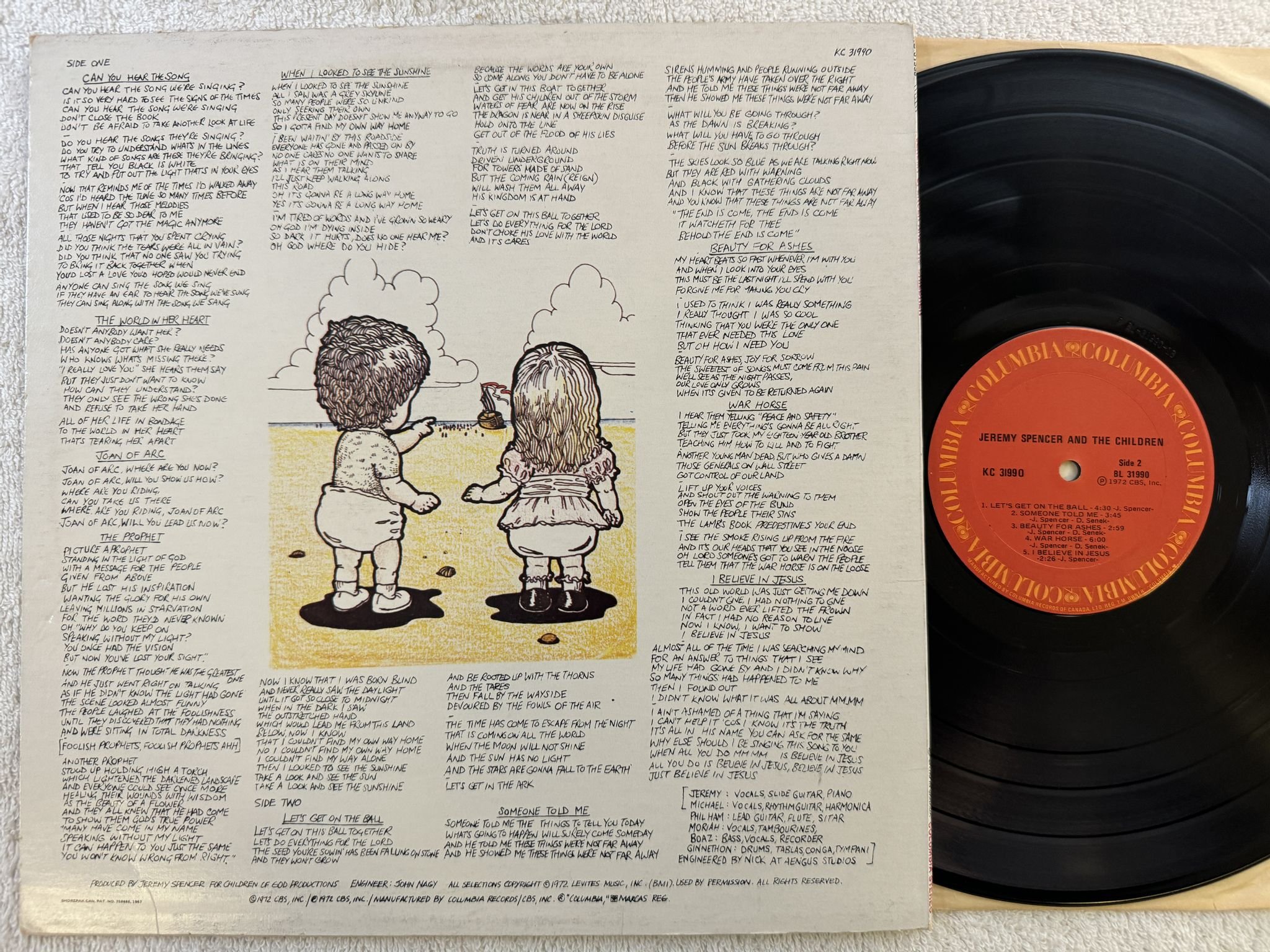 Omslagsbild för skivan JEREMY SPENCER AND THE CHILDREN LP -72 Can COLUMBIA KC 31990