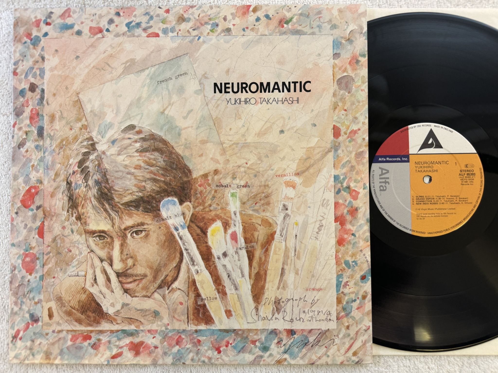 Omslagsbild för skivan YUKIHIRO TAKAHASHI neuromantic LP -81 UK ALFA ALF 85393