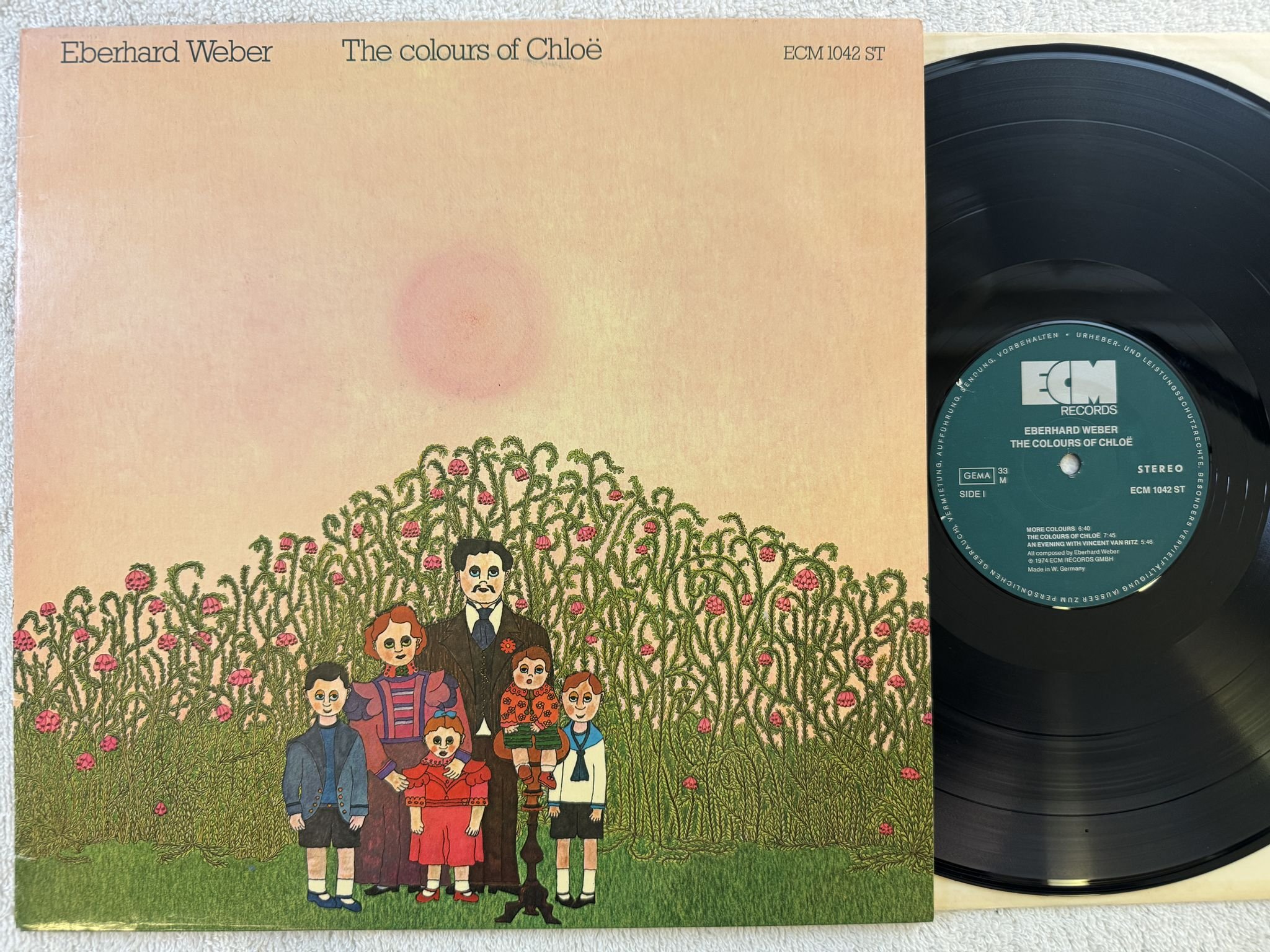 Omslagsbild för skivan EBERHARD WEBER The Colours Of Chloë LP -74 Ger ECM 1042 ST