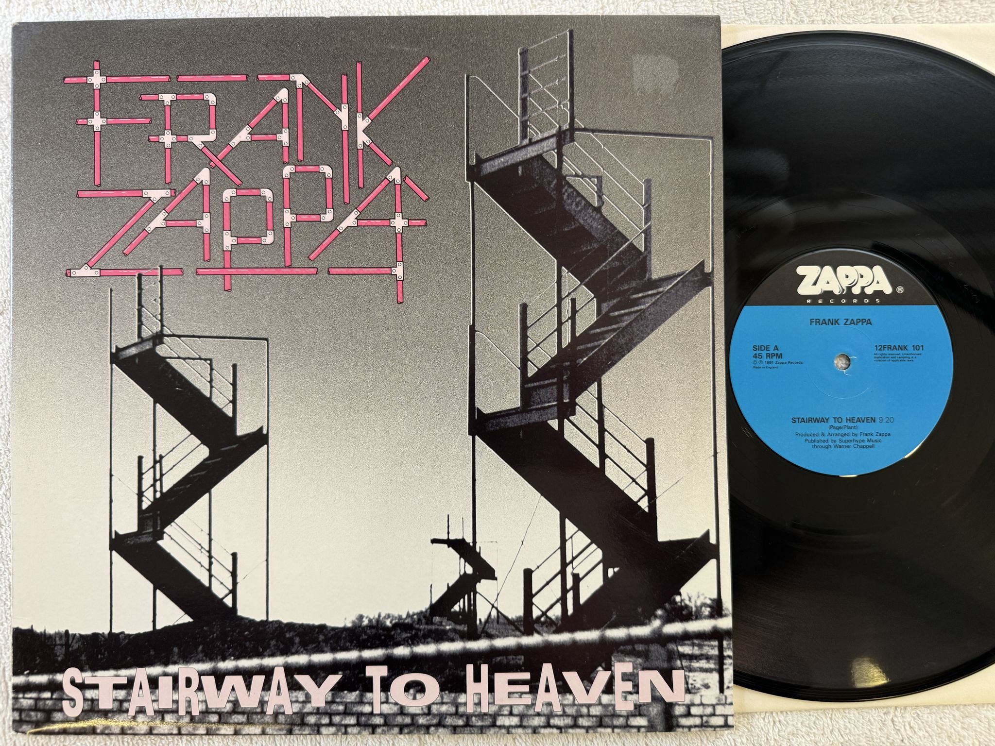 Omslagsbild för skivan FRANK ZAPPA Stairway To Heaven 12" -91 ZAPPA RECORDS 12Frank 101
