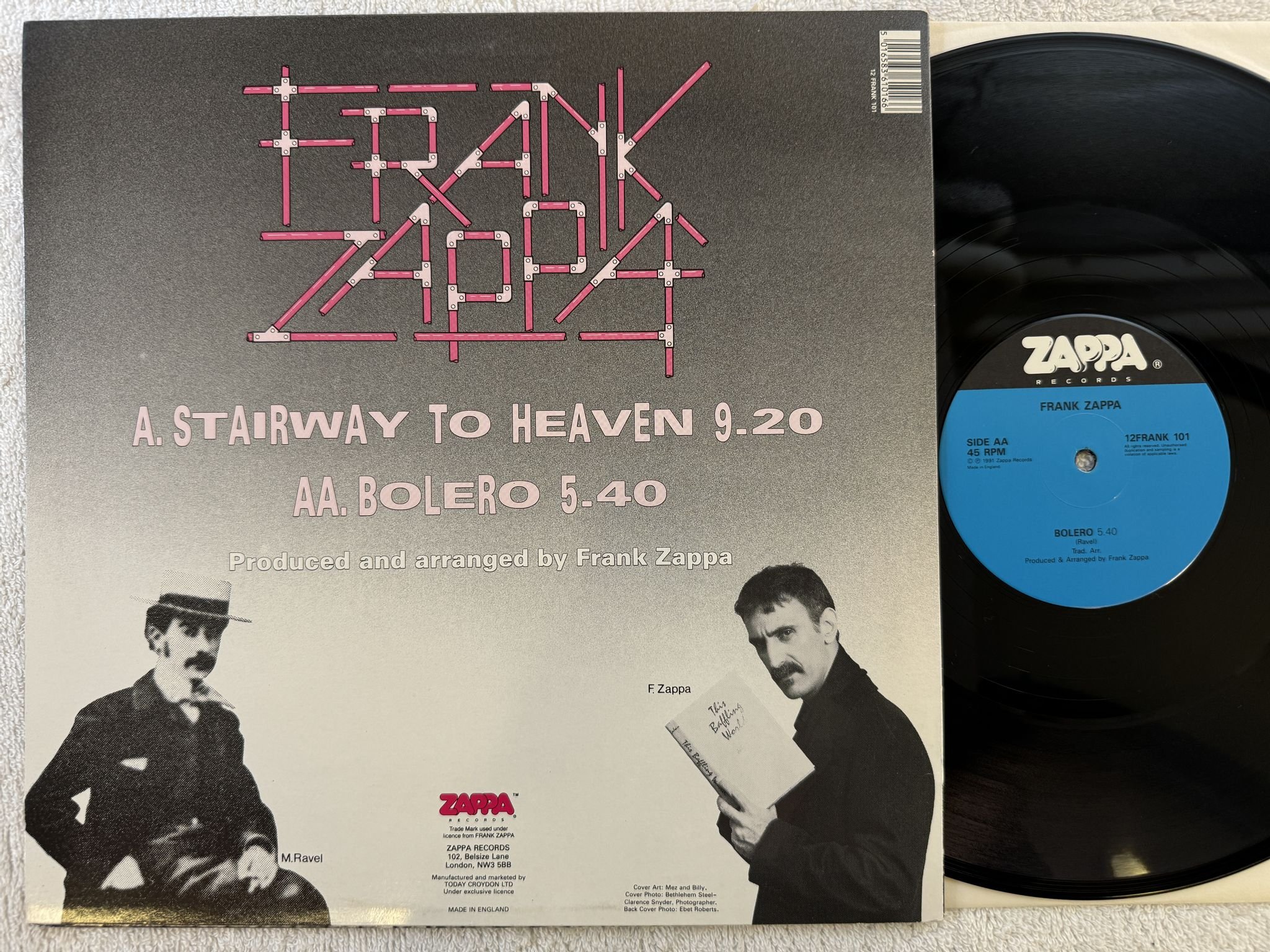 Omslagsbild för skivan FRANK ZAPPA Stairway To Heaven 12" -91 ZAPPA RECORDS 12Frank 101