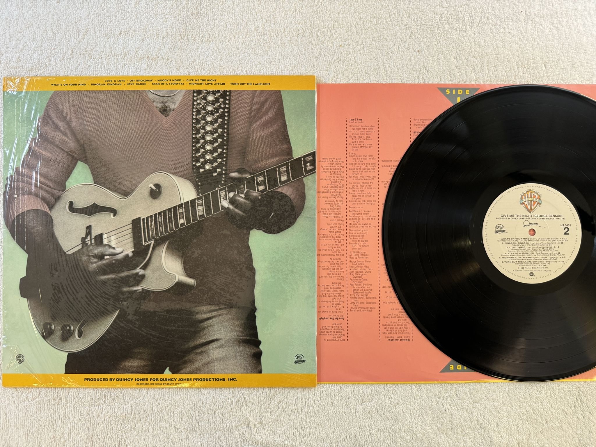 Omslagsbild för skivan GEORGE BENSON give me the night LP -80 US WARNER HS 3453 *** CLASSIC ***