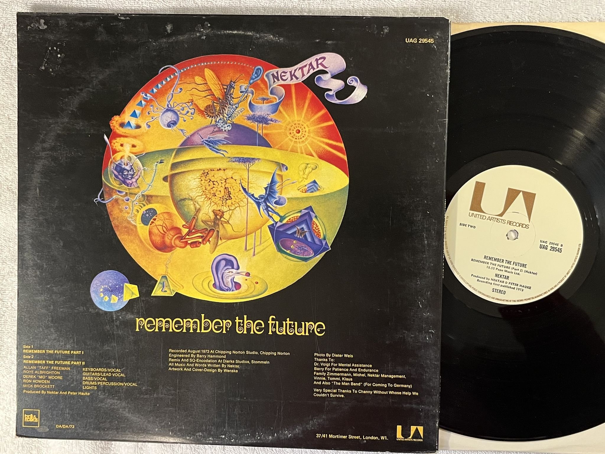 Omslagsbild för skivan NEKTAR Remember The Future LP -73 UK UNITED ARTISTS UAG 29545