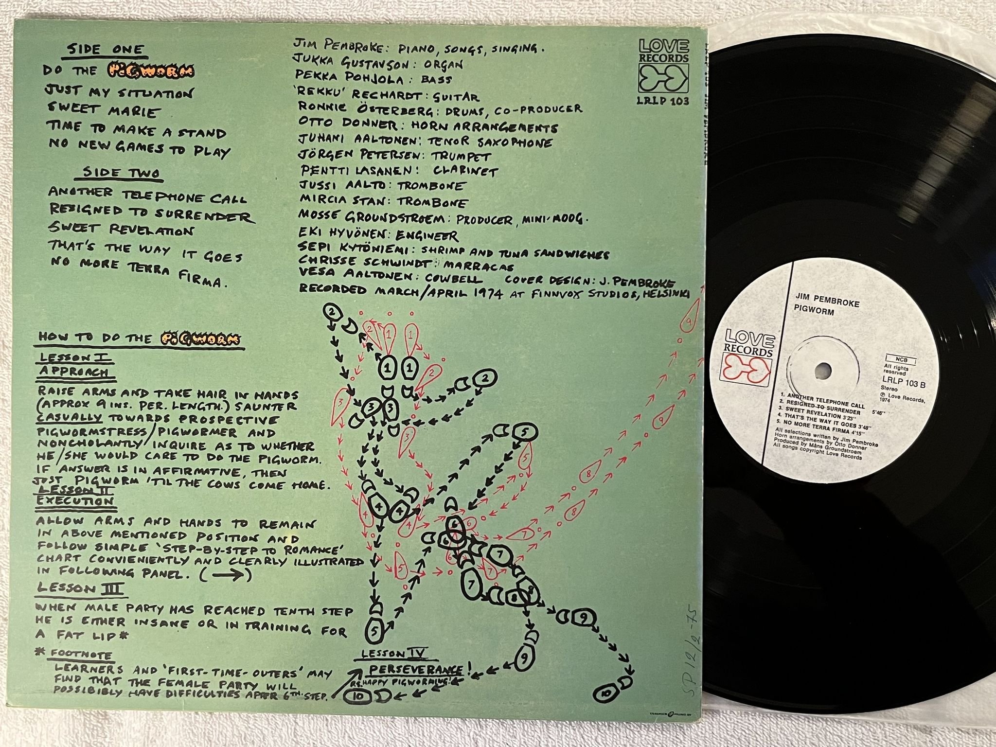 Omslagsbild för skivan JIM PEMBROKE pigworm LP -74 Finland LOVE LRLP 103
