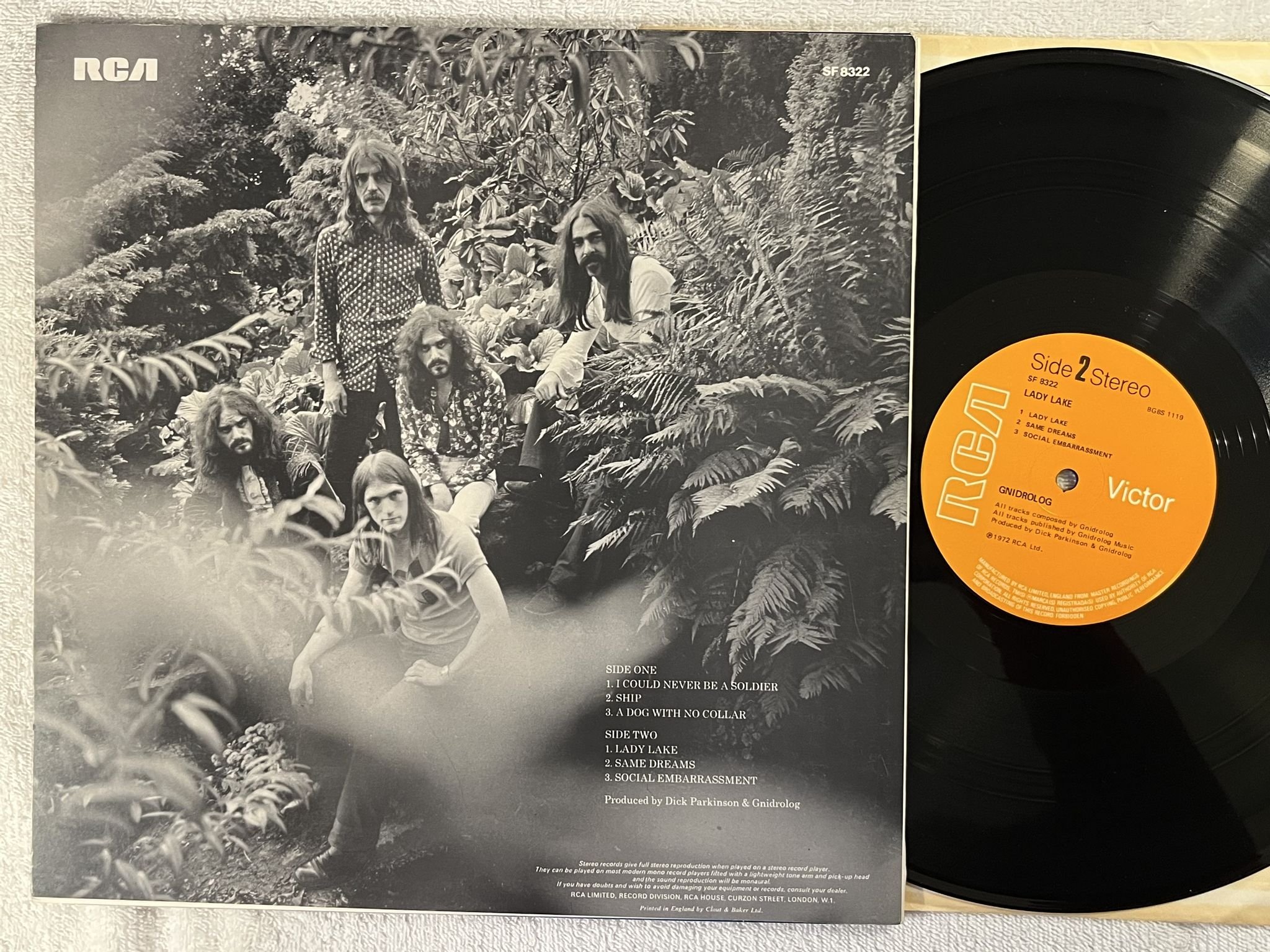 Omslagsbild för skivan GNIDROLOG lady lake LP -72 UK RCA SF 8322 *** MEGA RARE PROG ***