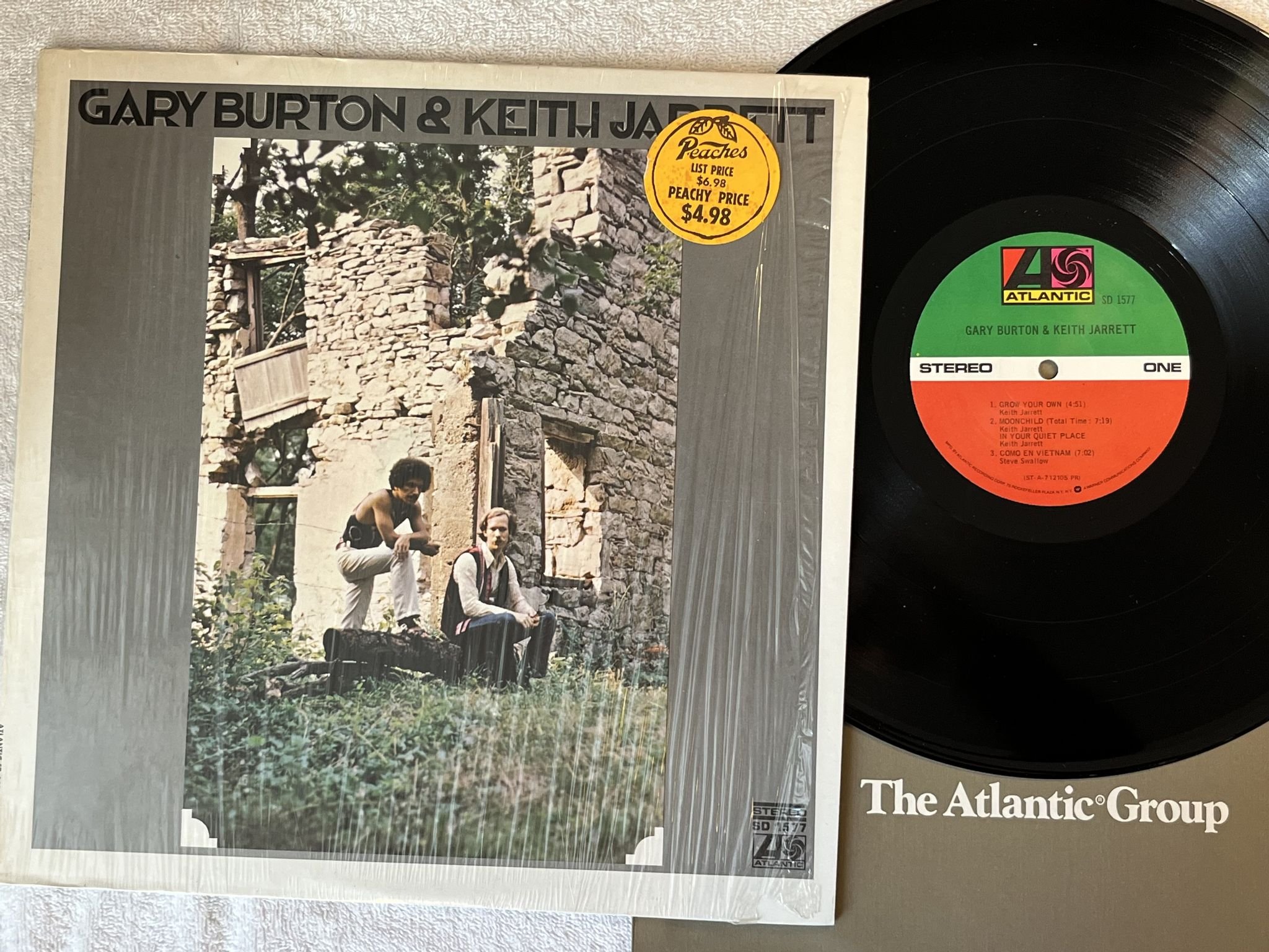 Omslagsbild för skivan GARY BURTON & KEITH JARRETT s/t LP -71 US ATLANTIC SD 1577