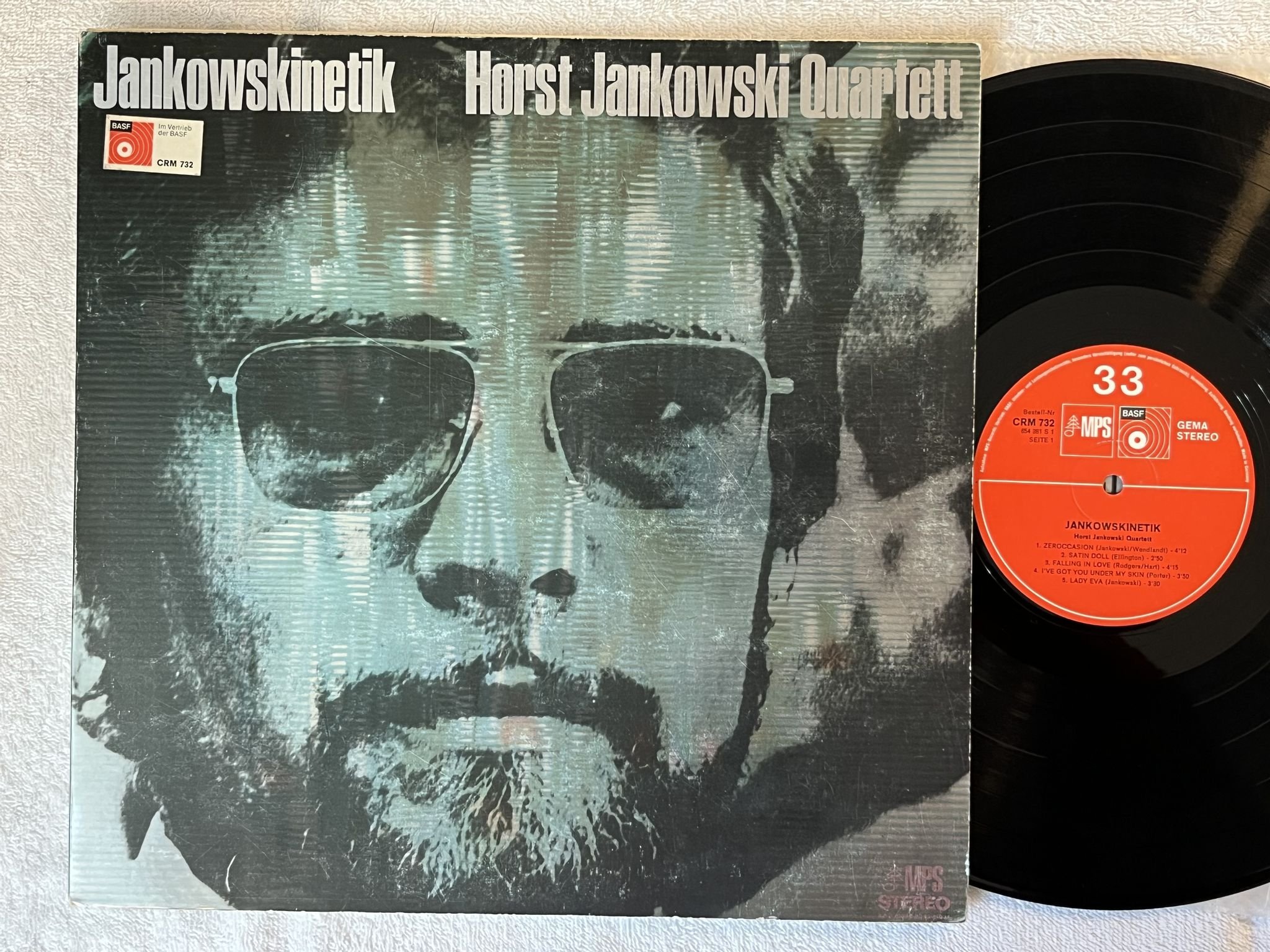 Omslagsbild för skivan HORST JANKOWSKI QUARTETT jankowskinetik LP -71 Ger -71 MPS CRM 732