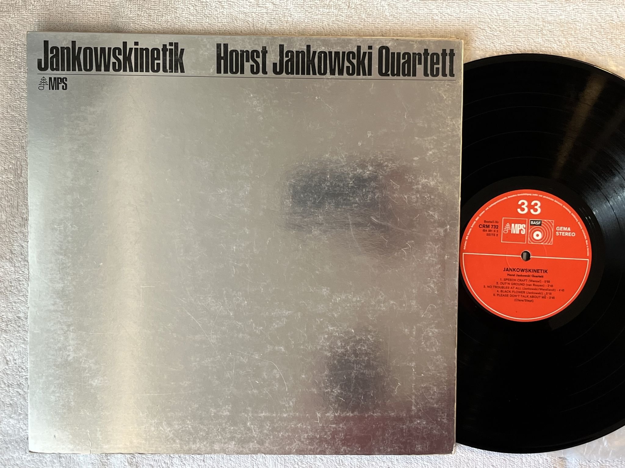 Omslagsbild för skivan HORST JANKOWSKI QUARTETT jankowskinetik LP -71 Ger -71 MPS CRM 732