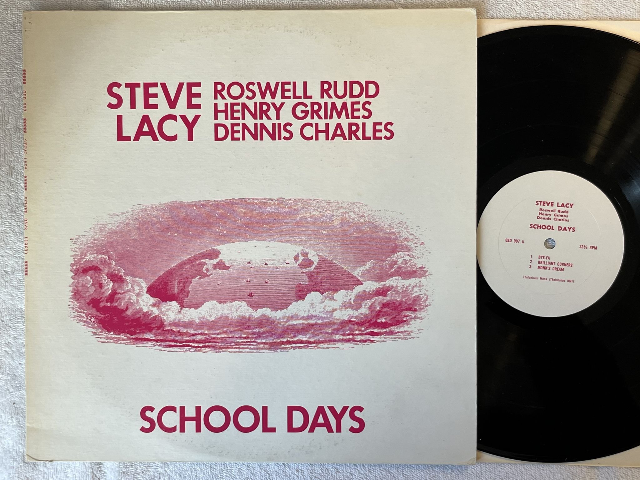 Omslagsbild för skivan STEVE LACY school days LP -75/79 US QED RECORDS 997 *** Rare free jazz ***