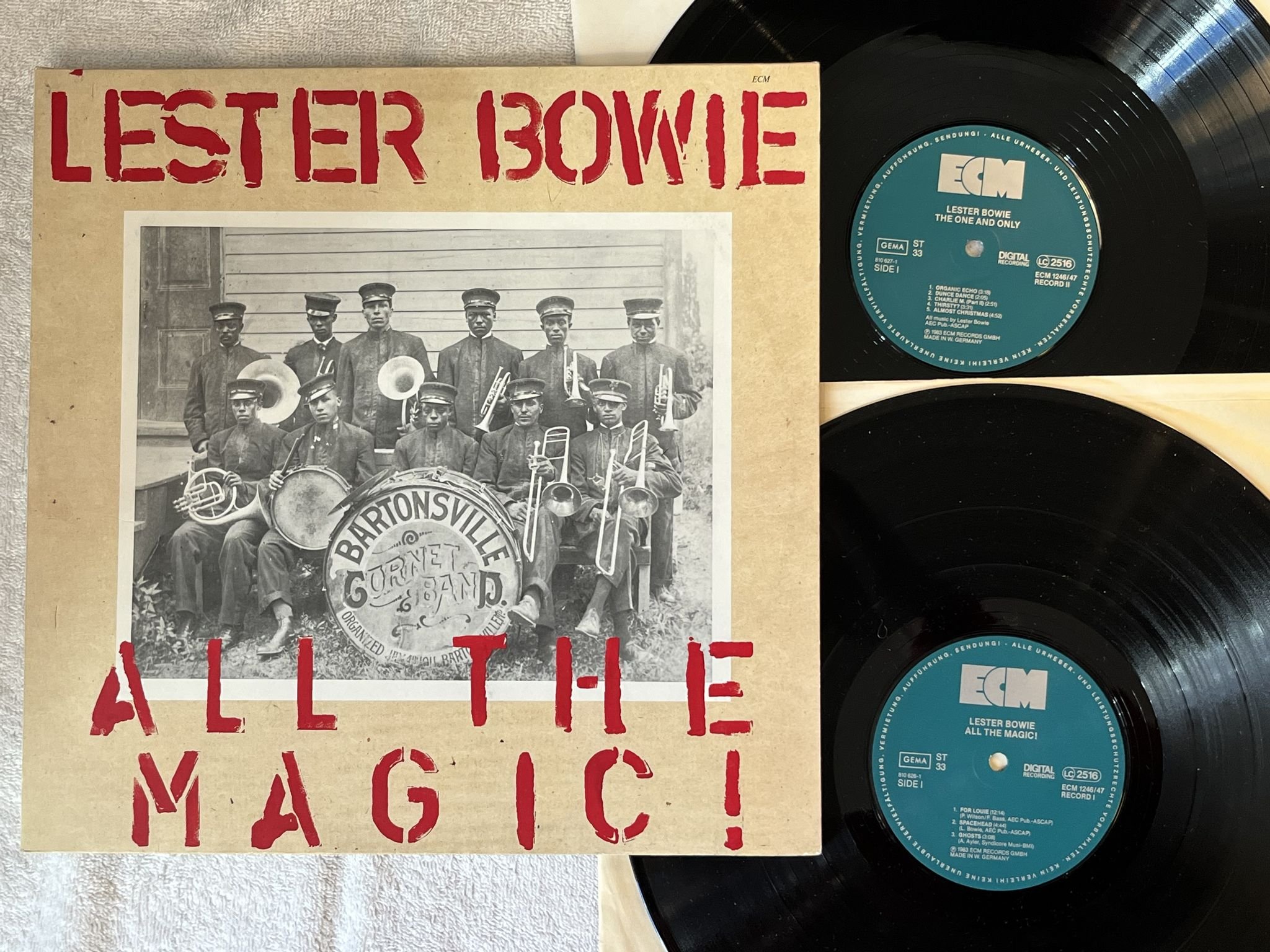 Omslagsbild för skivan LESTER BOWIE All The Magic! 2xLP -83 Ger ECM 1246/47
