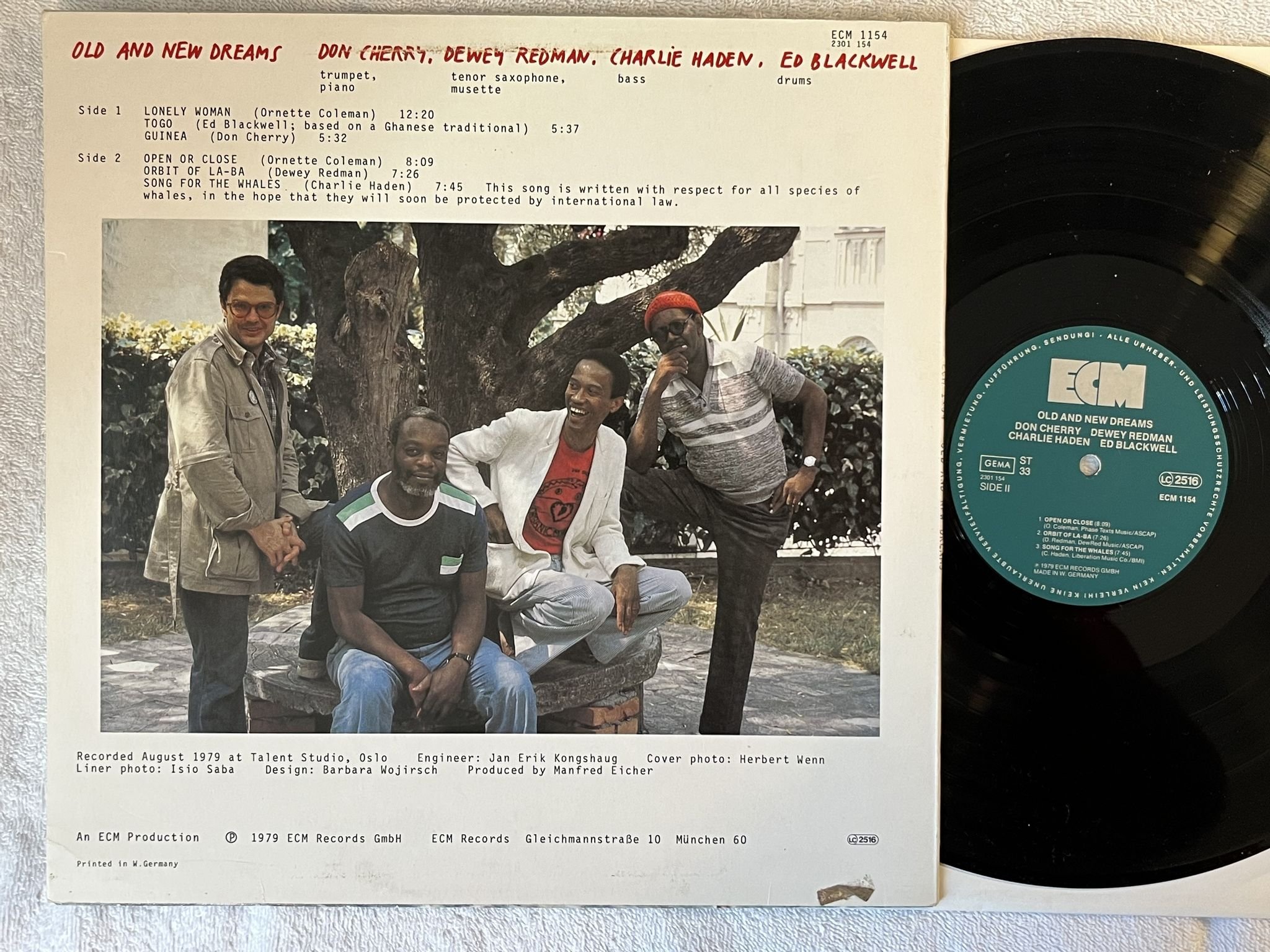 Omslagsbild för skivan DON CHERRY old and new dreams LP -79 Ger ECM 1154