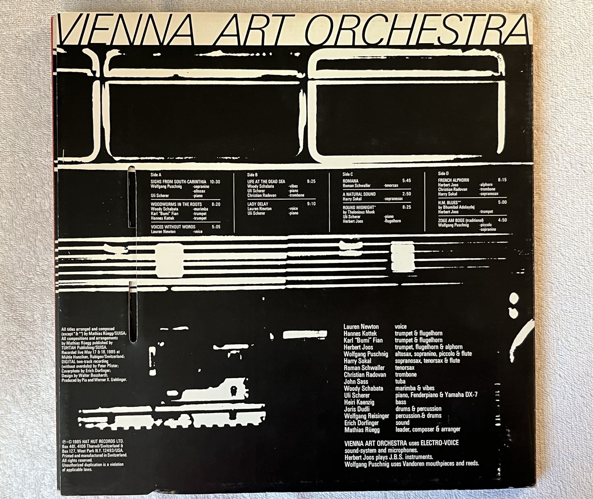 Omslagsbild för skivan VIENNA ART ORCHESTRA Perpetuum Mobile 2xLP box set -85 CH HAT HUT hat ART 2024