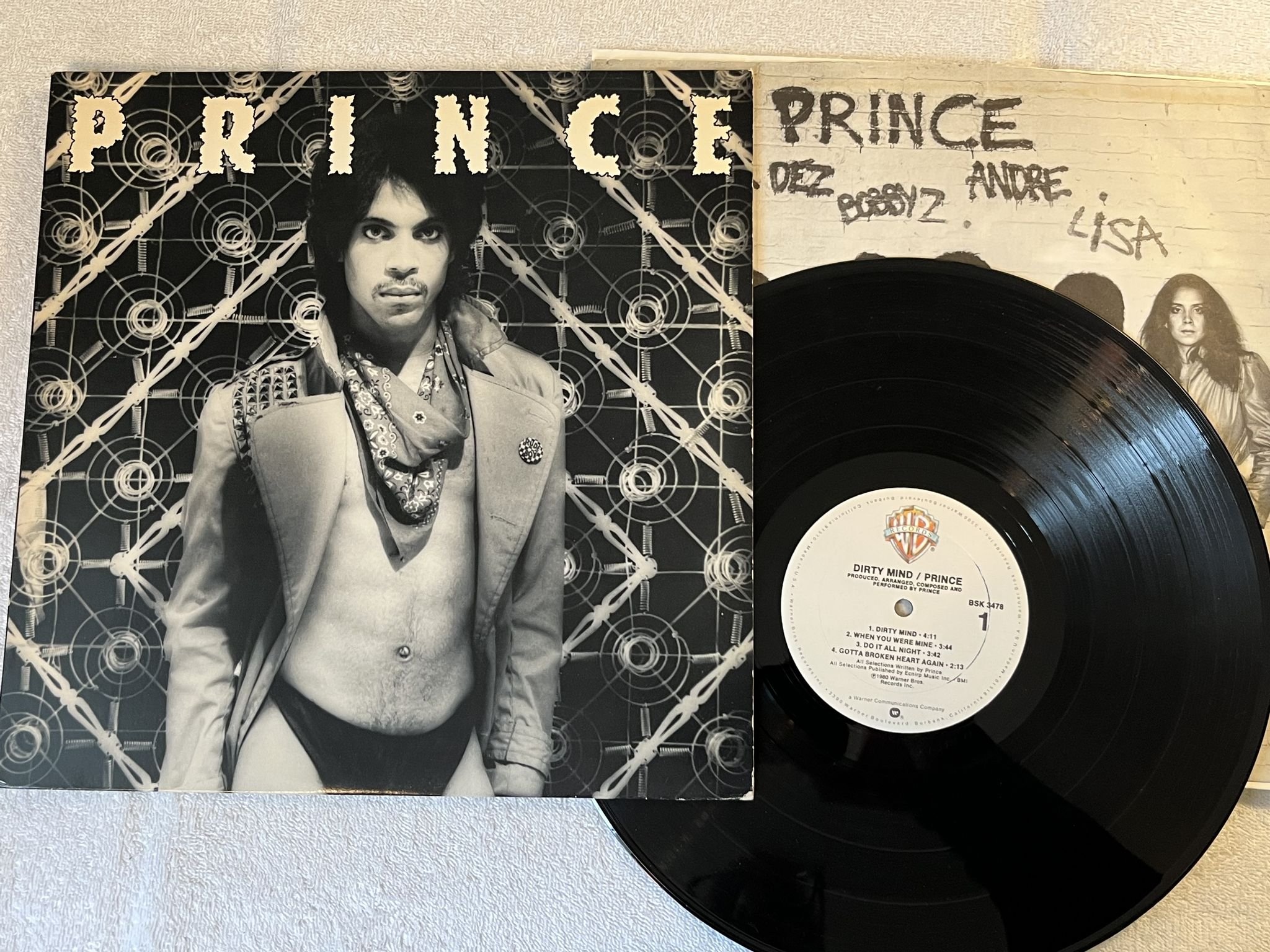 Omslagsbild för skivan PRINCE dirty mind LP -80 US WARNER BROS BSK 3478