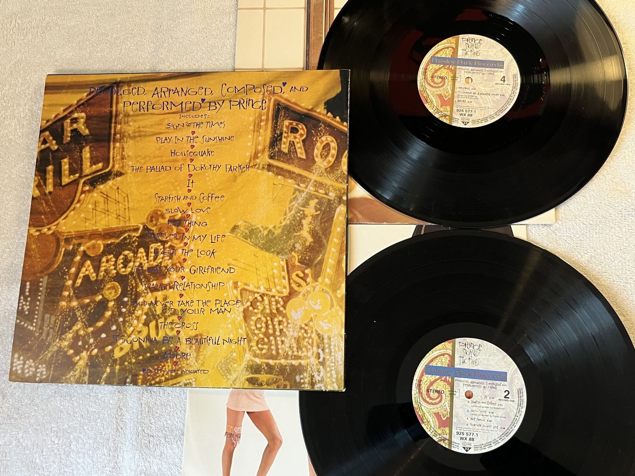 Omslagsbild för skivan PRINCE sign o the times 2xLP -87 PAISLEY PARK 925577-1