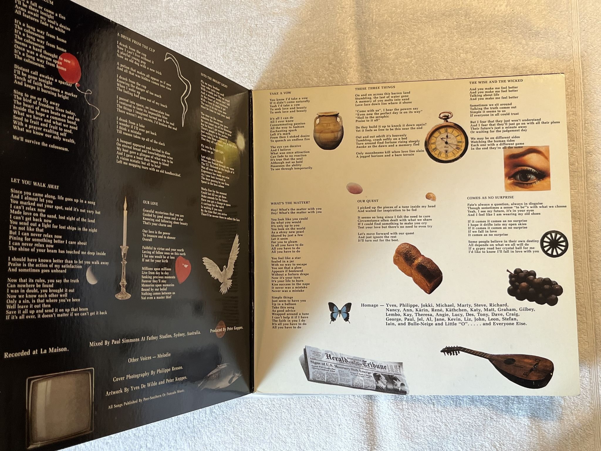 Omslagsbild för skivan PETER KOPPES Manchild & Myth LP -88 US RYKO ANALOGUE RALP 0046