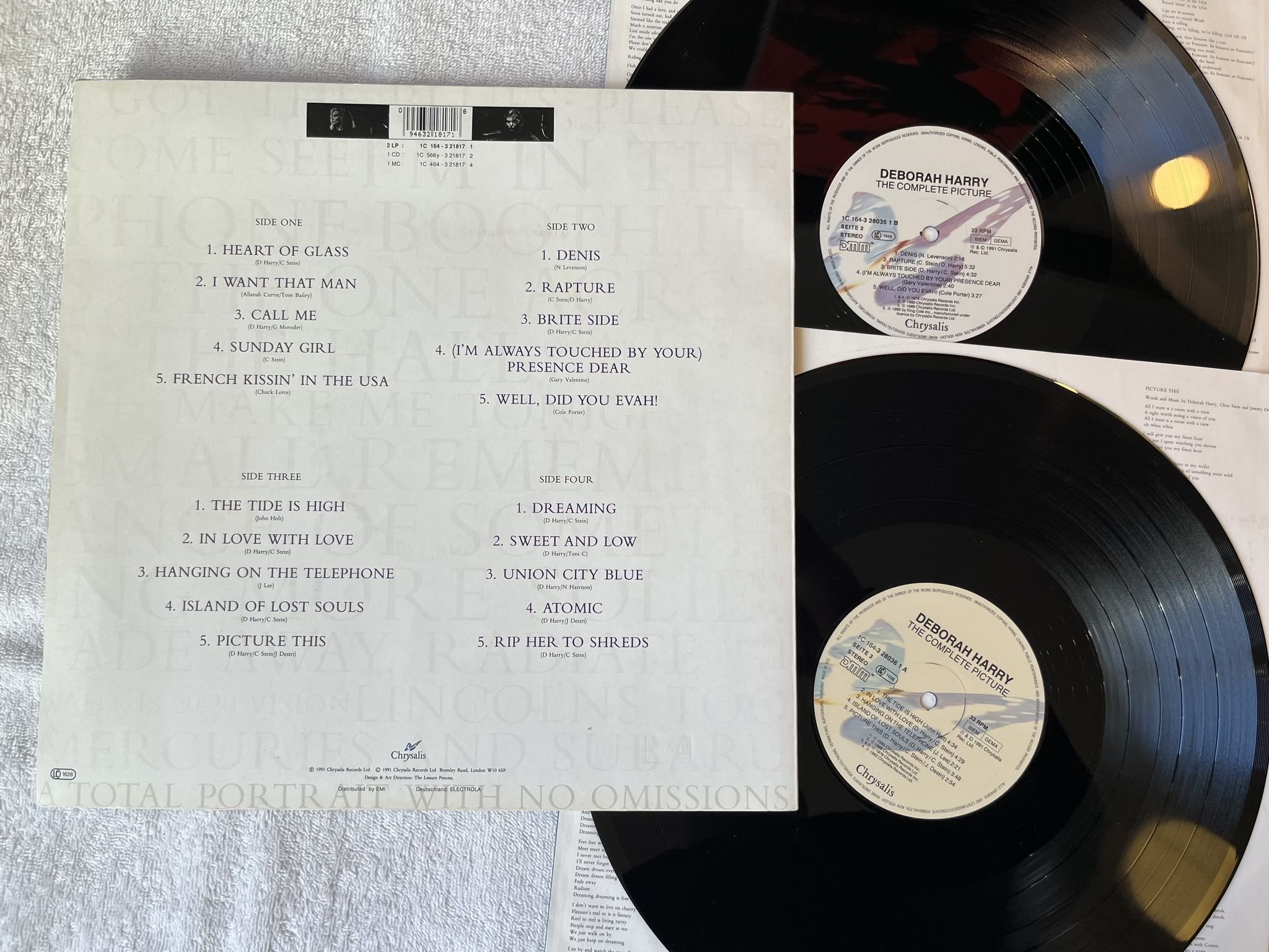 Omslagsbild för skivan BLONDIE / DEBORAH HARRY The Very Best Of D Harry And Blondie 2xLP -91 CHRYSALIS