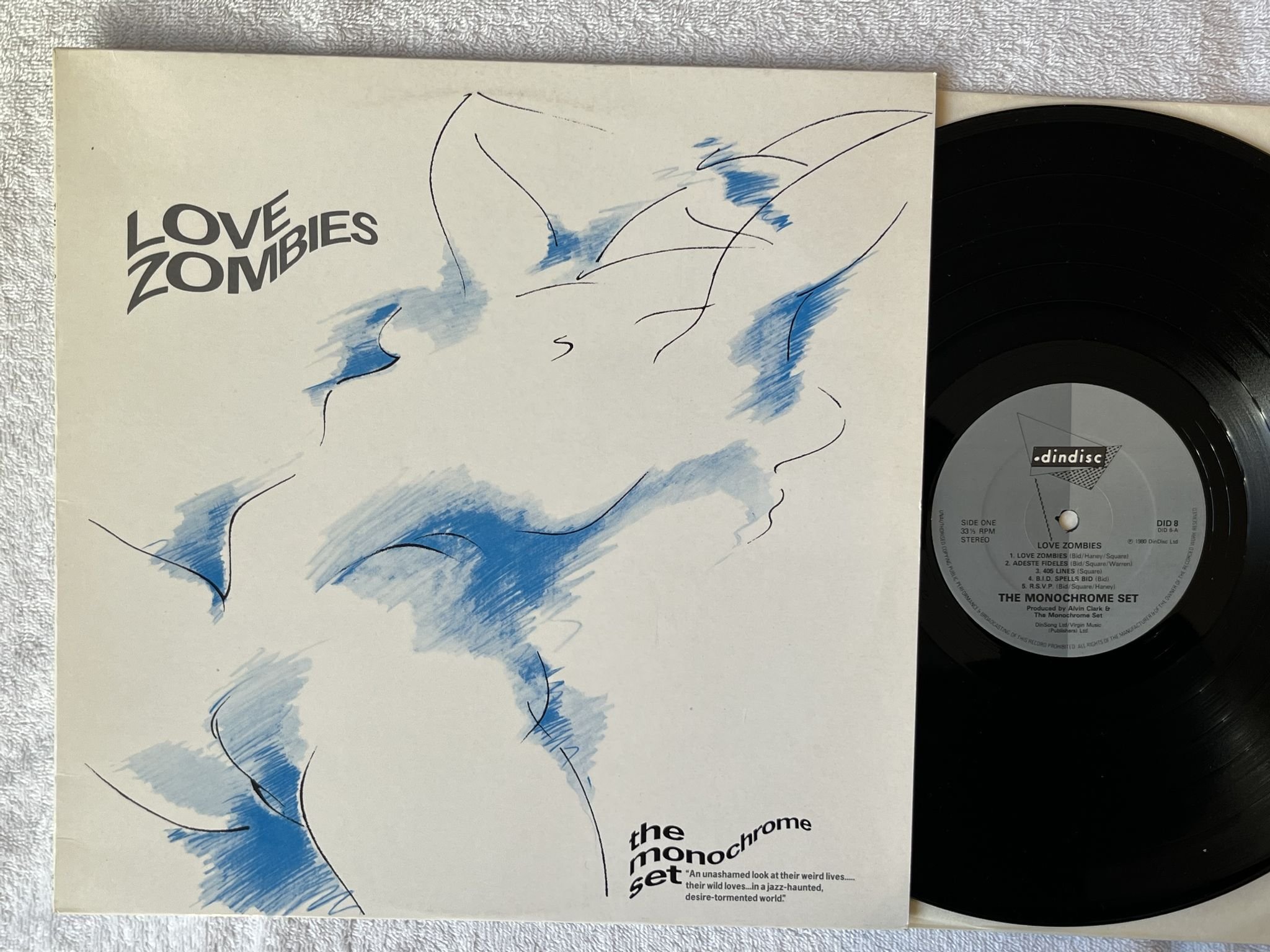Omslagsbild för skivan THE MONOCHROME SET Love Zombies LP -80 UK DinDisc DID 8