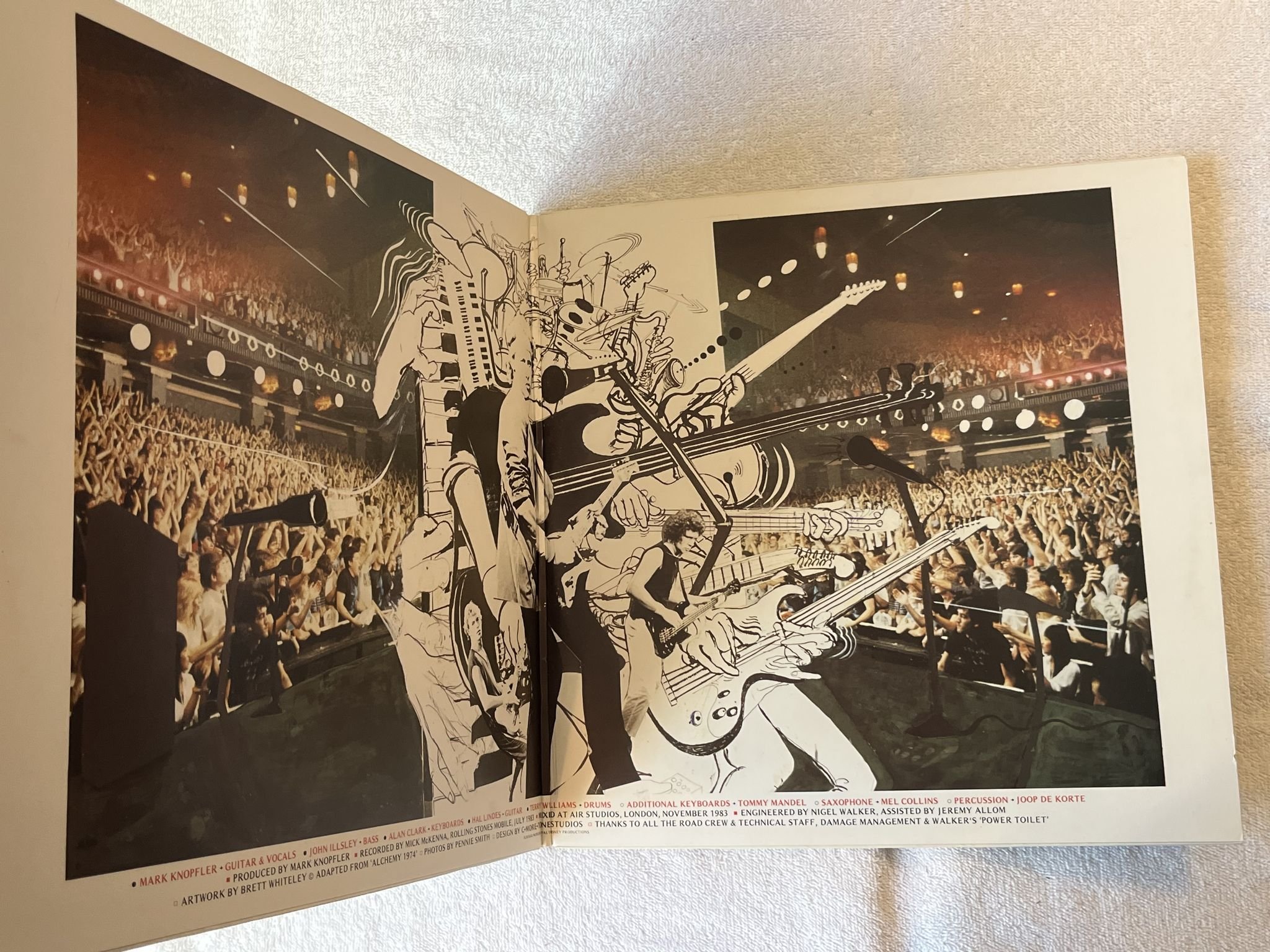 Omslagsbild för skivan DIRE STRAITS alchemy - live 2xLP -84 Hol VERTIGO 818244-1