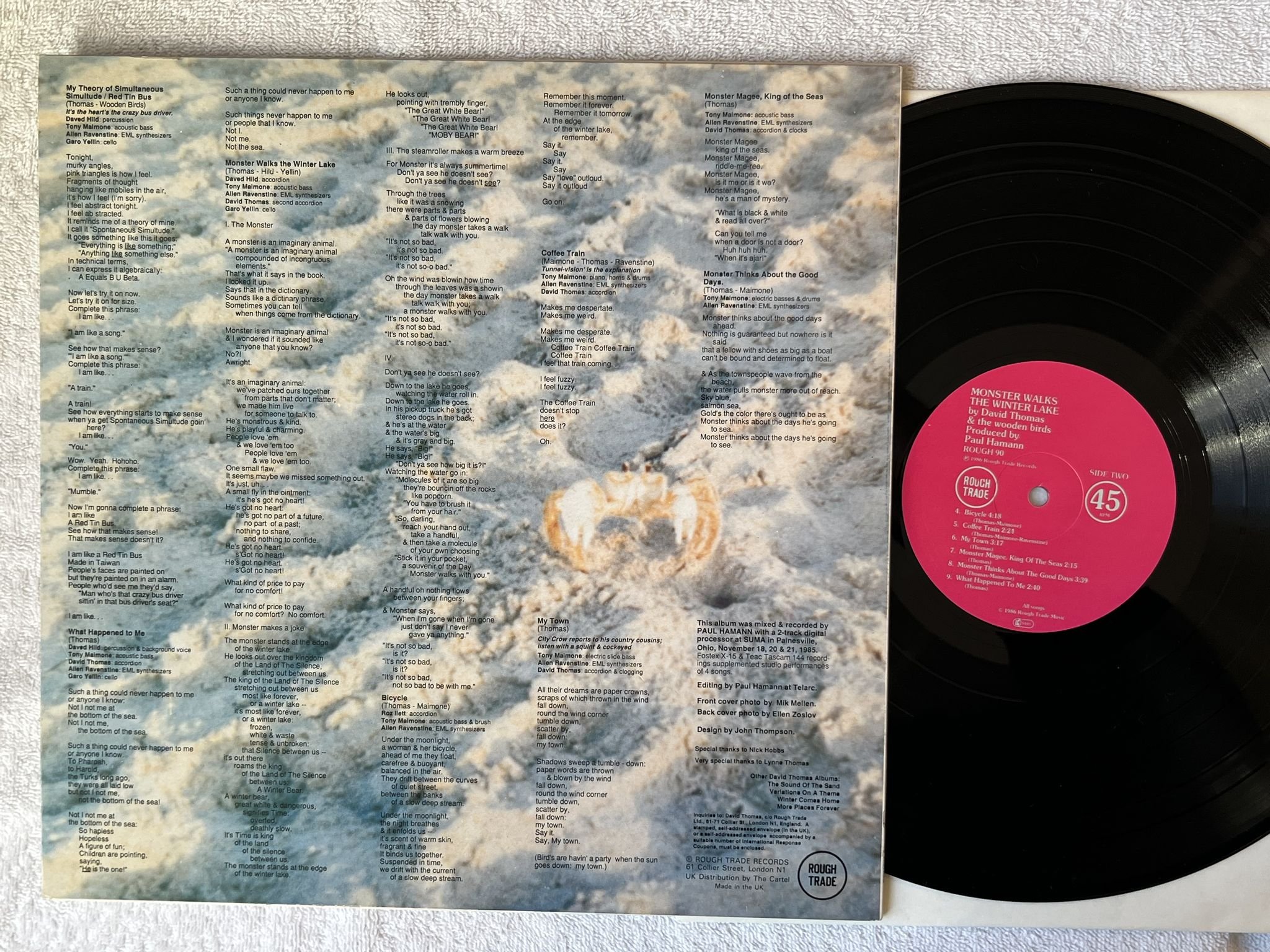 Omslagsbild för skivan DAVID THOMAS Monster Walks The Winter Lake LP -86 UK ROUGH TRADE ROUGH 90